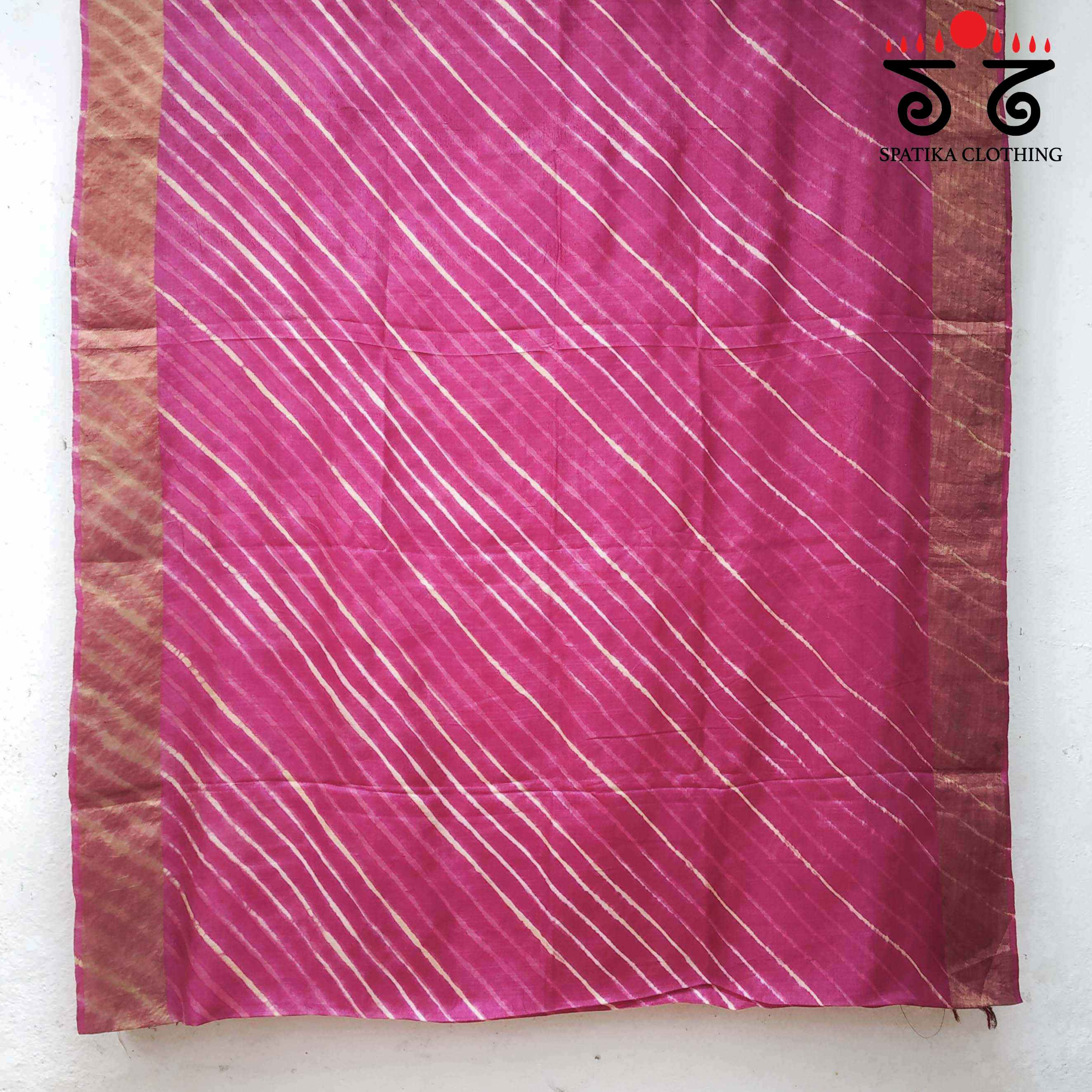 Leheriya on Tussar Silk Saree
