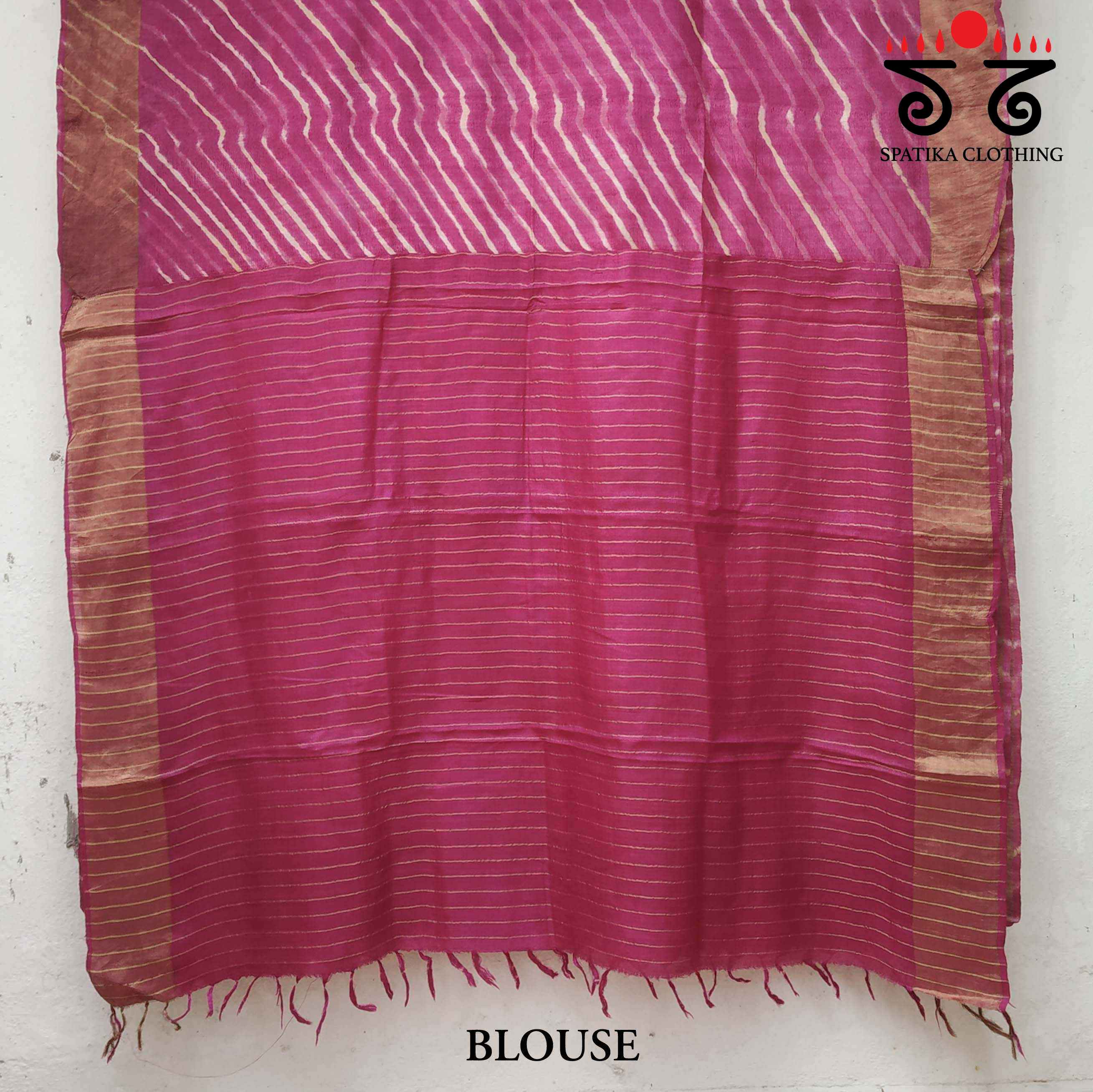 Leheriya on Tussar Silk Saree