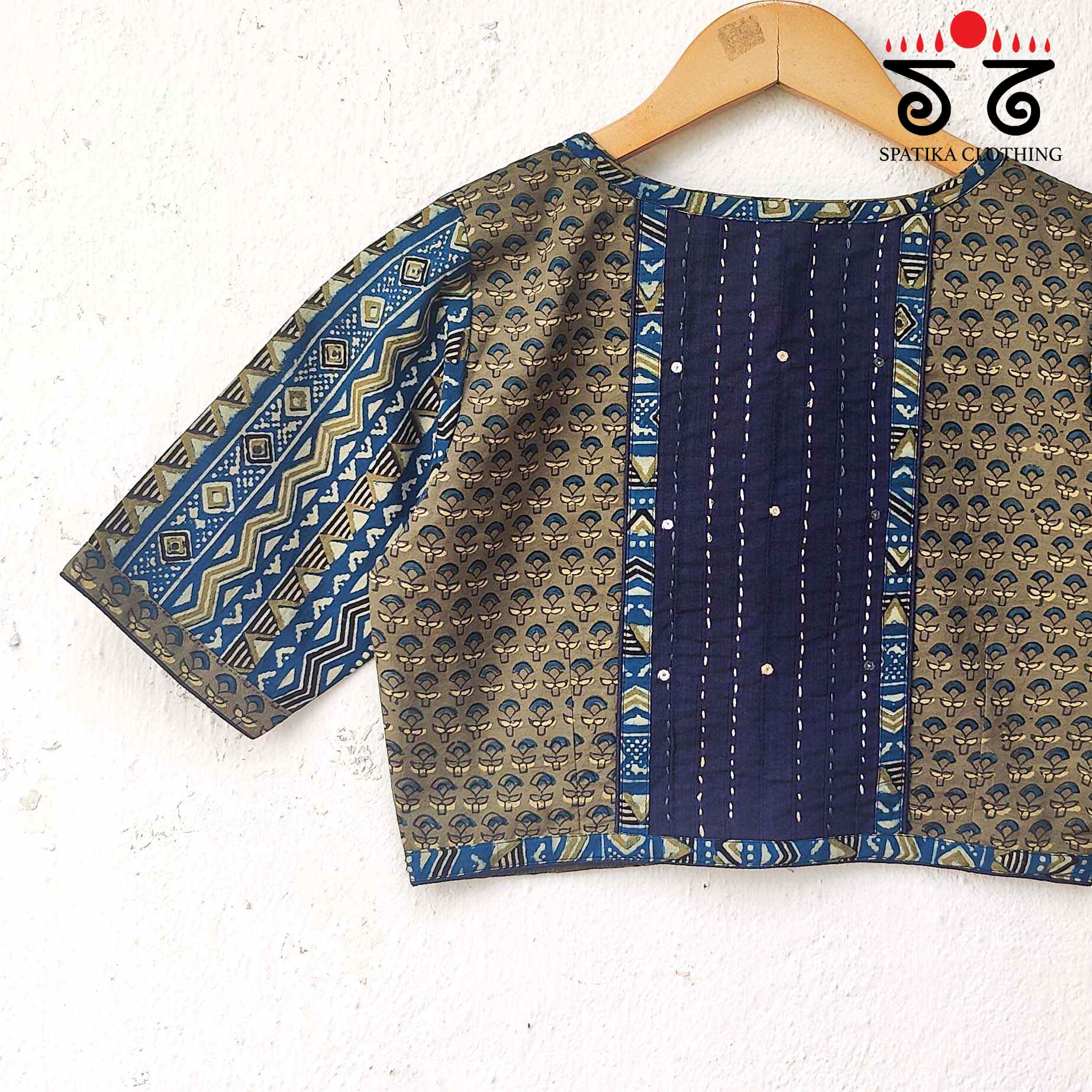 The Ajrakh - Pintuck Blouse