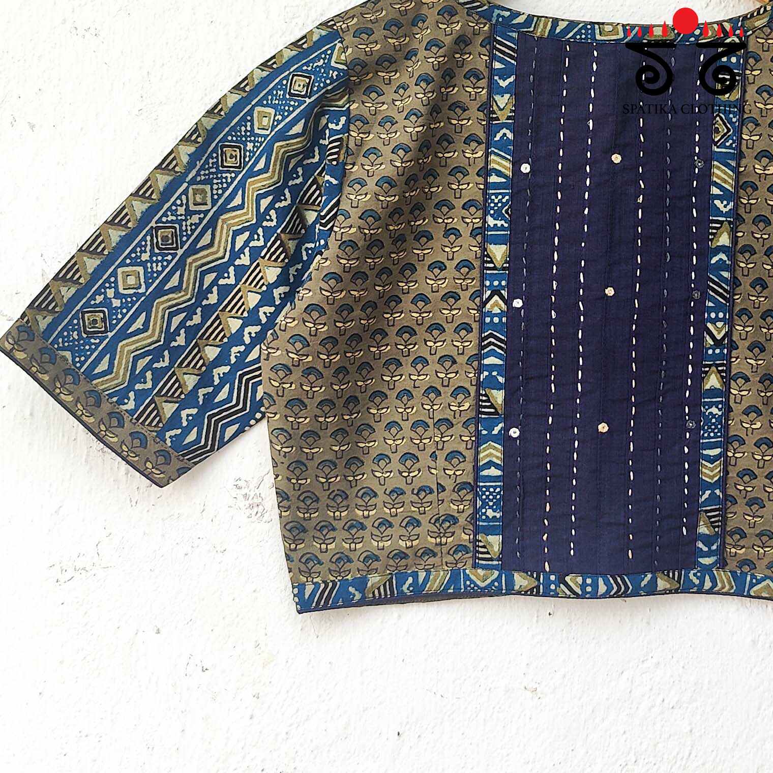 The Ajrakh - Pintuck Blouse