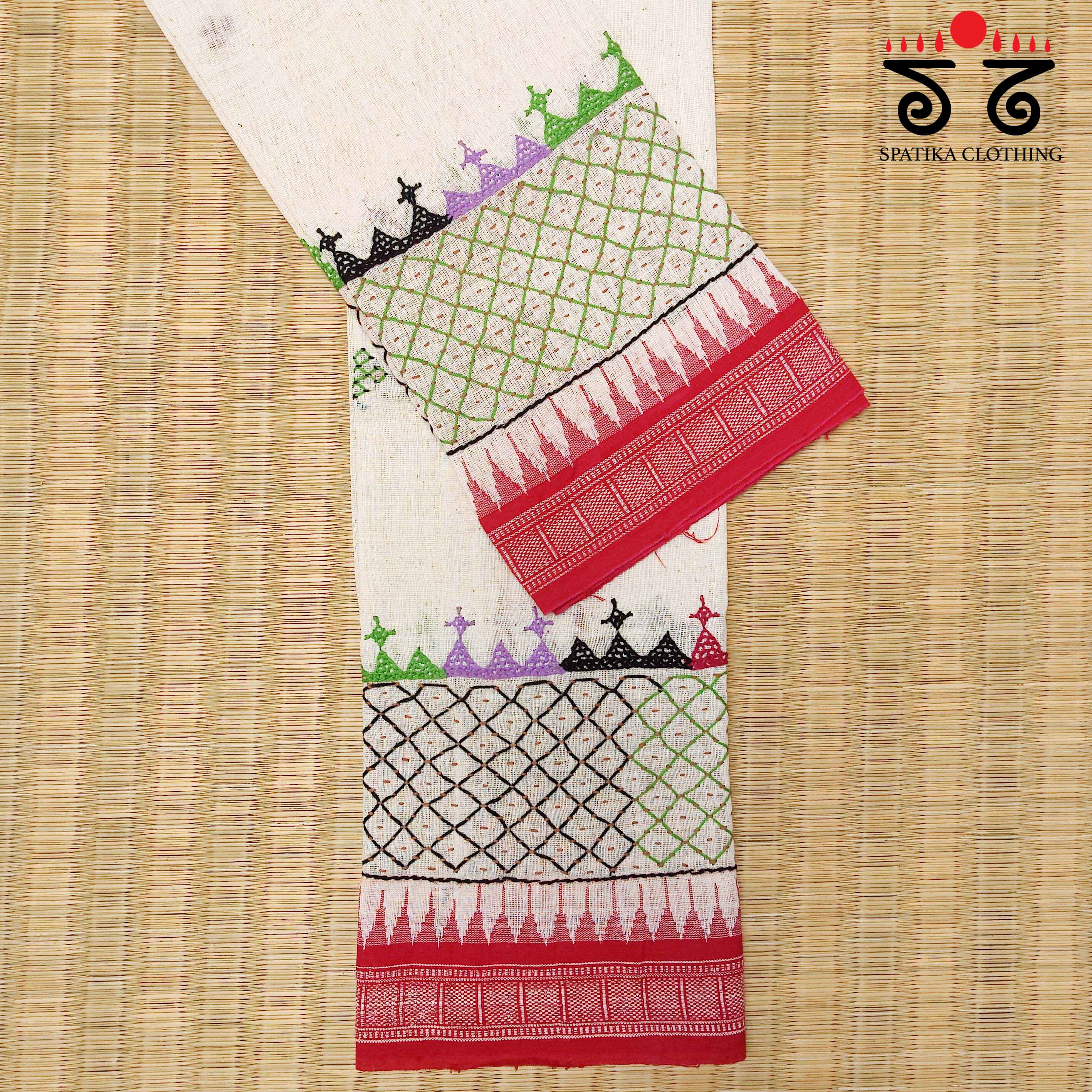 Lambani Handembroidery on Ponduru Blouse Fabric