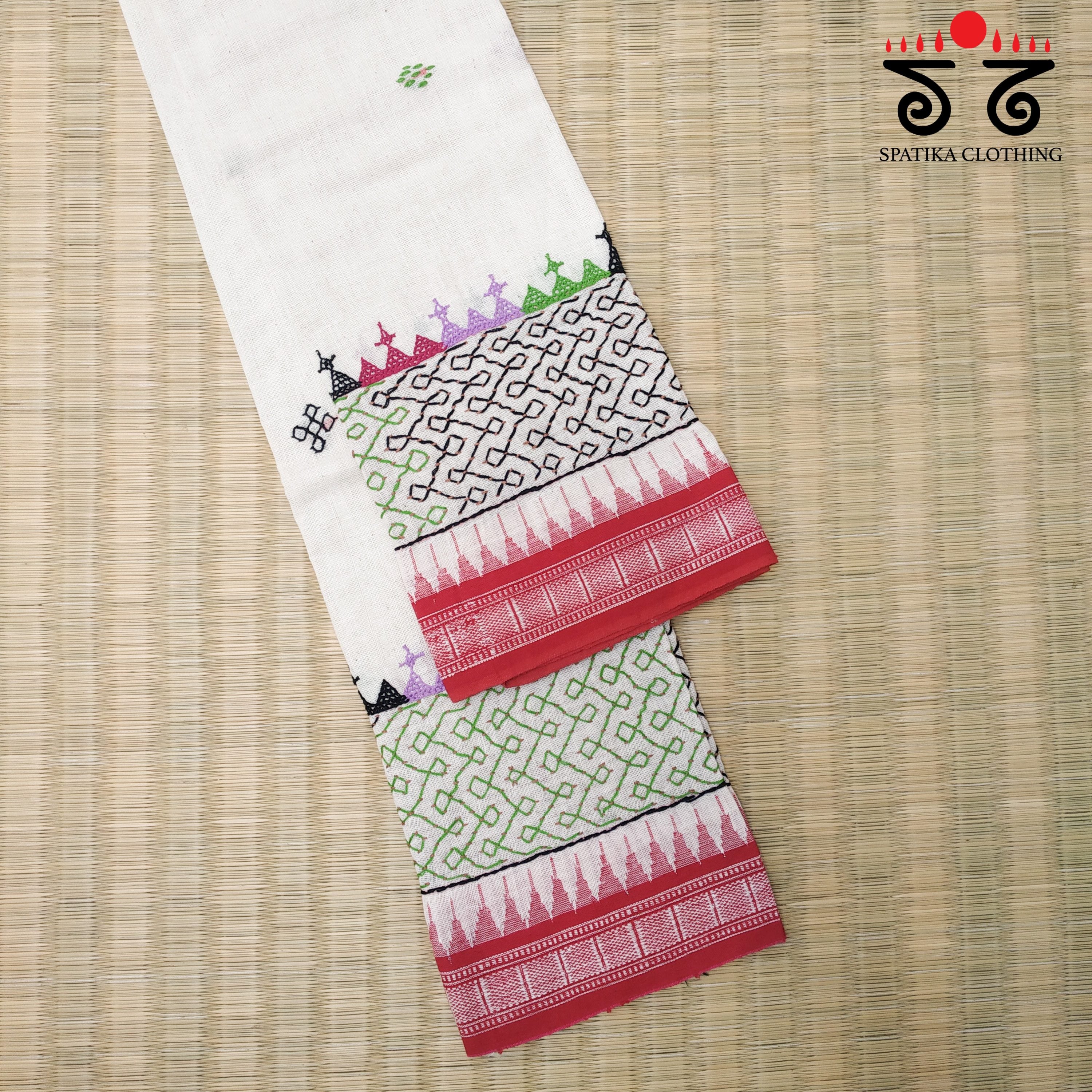 Lambani Handembroidery on Ponduru Blouse Fabric