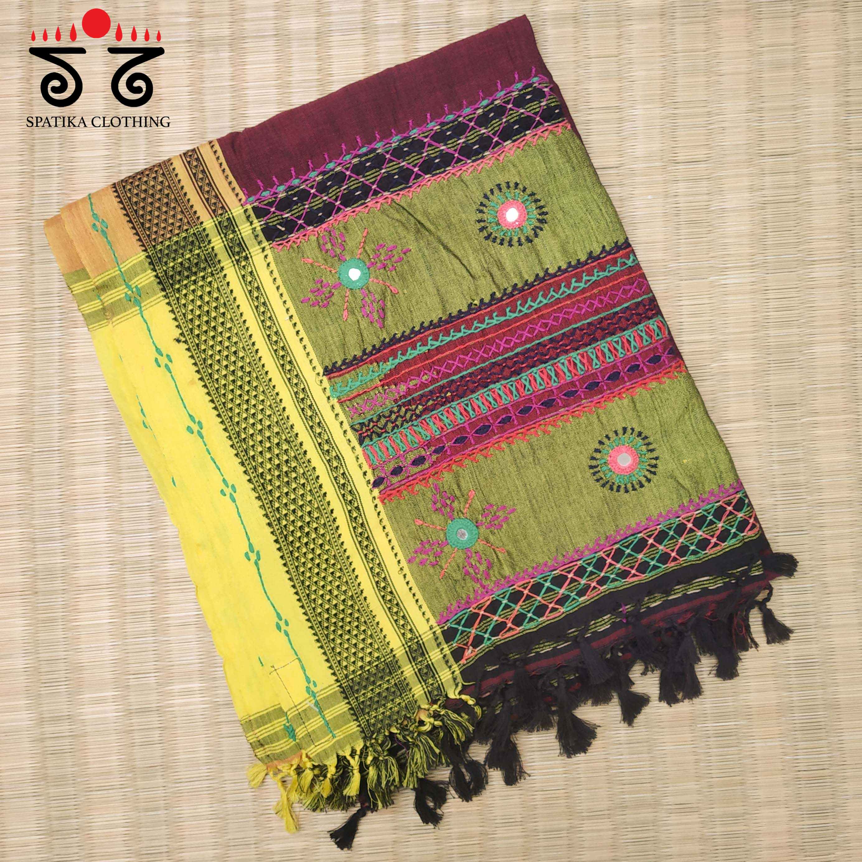 Lambani Handembroidery on Ilkal Dupatta