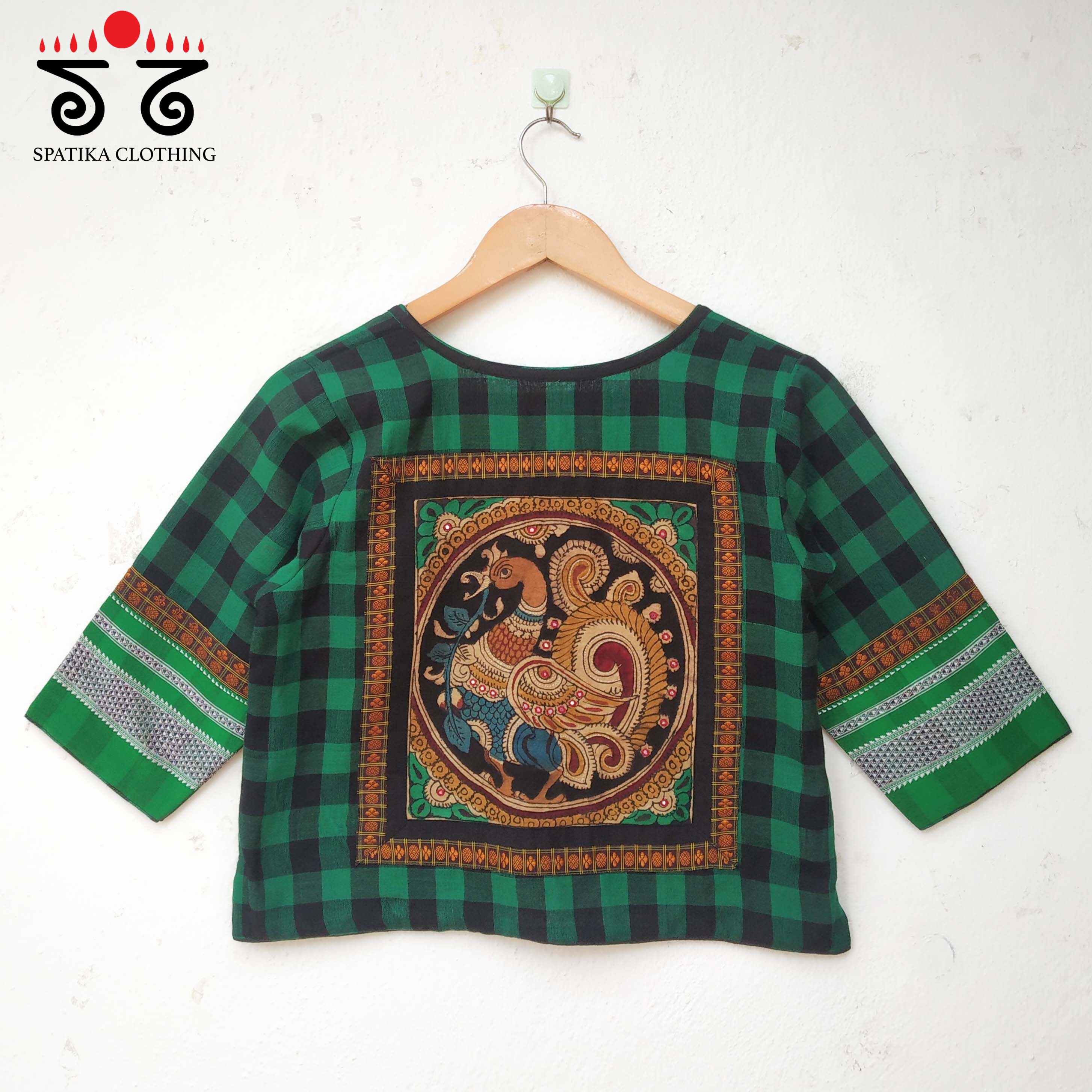 The Peacock Kalamkari Croptop