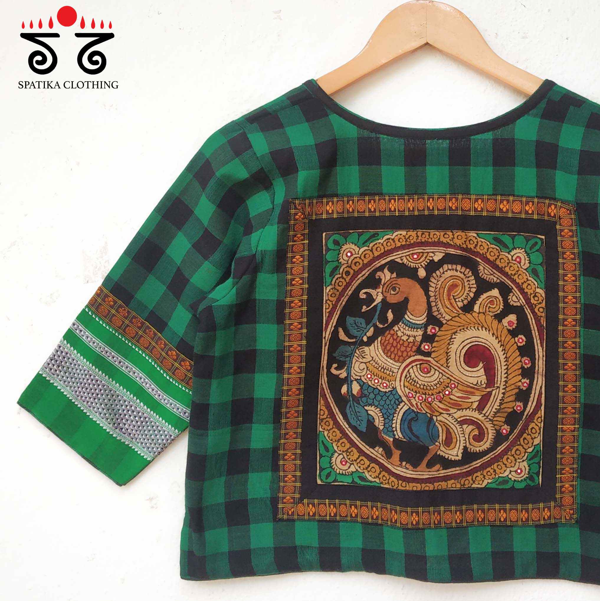 The Peacock Kalamkari Croptop