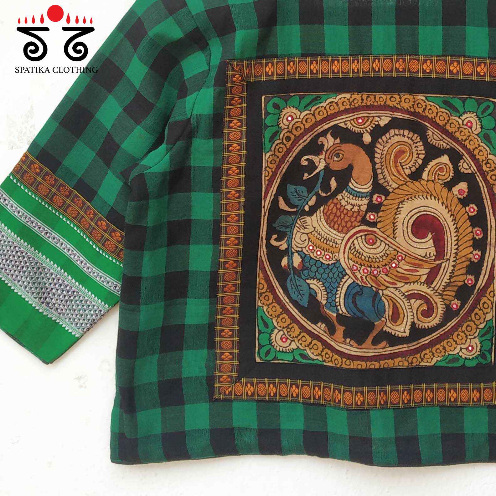 The Peacock Kalamkari Croptop