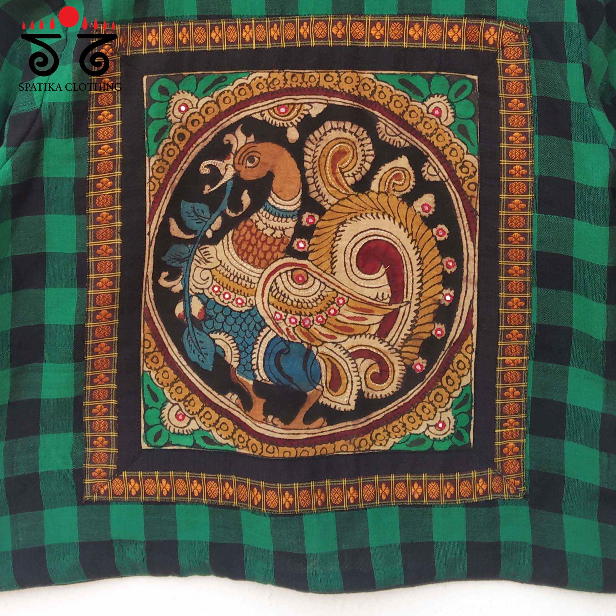 The Peacock Kalamkari Croptop