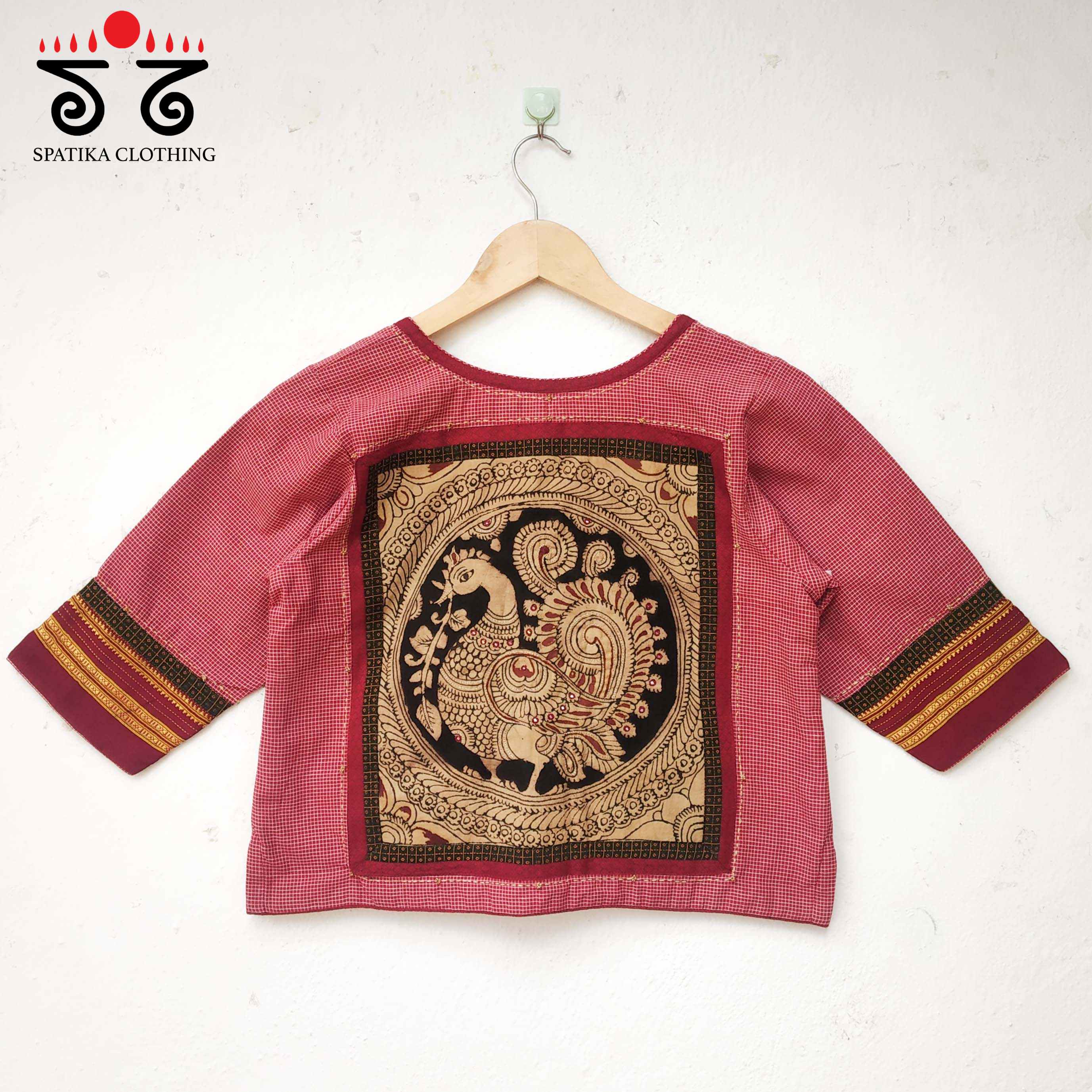 The Peacock Kalamkari Croptop