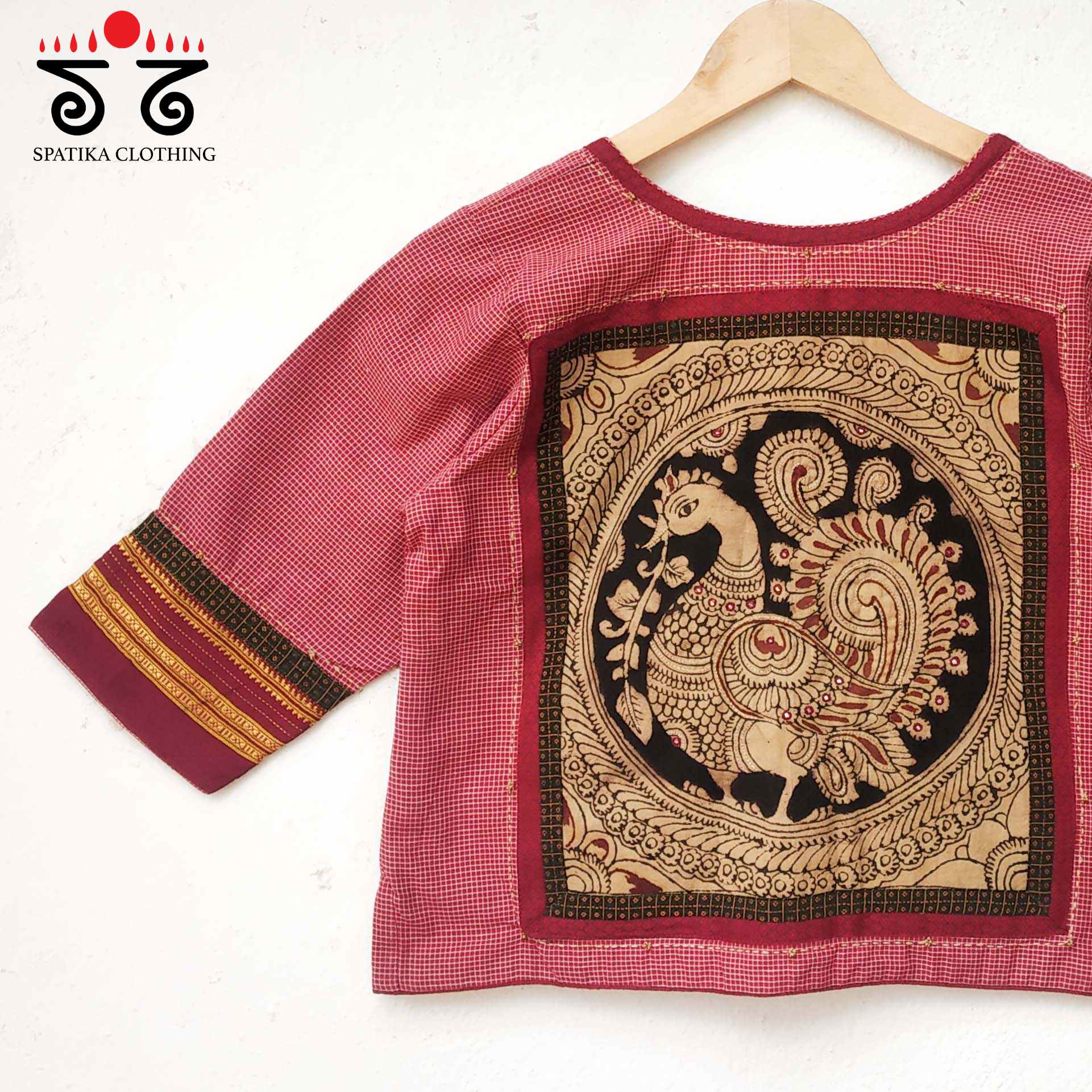 The Peacock Kalamkari Croptop