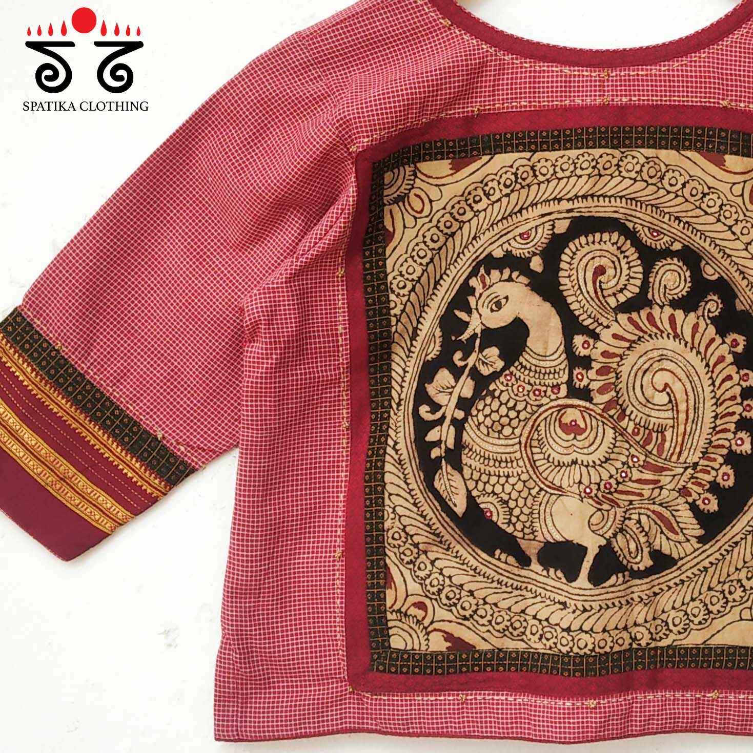 The Peacock Kalamkari Croptop