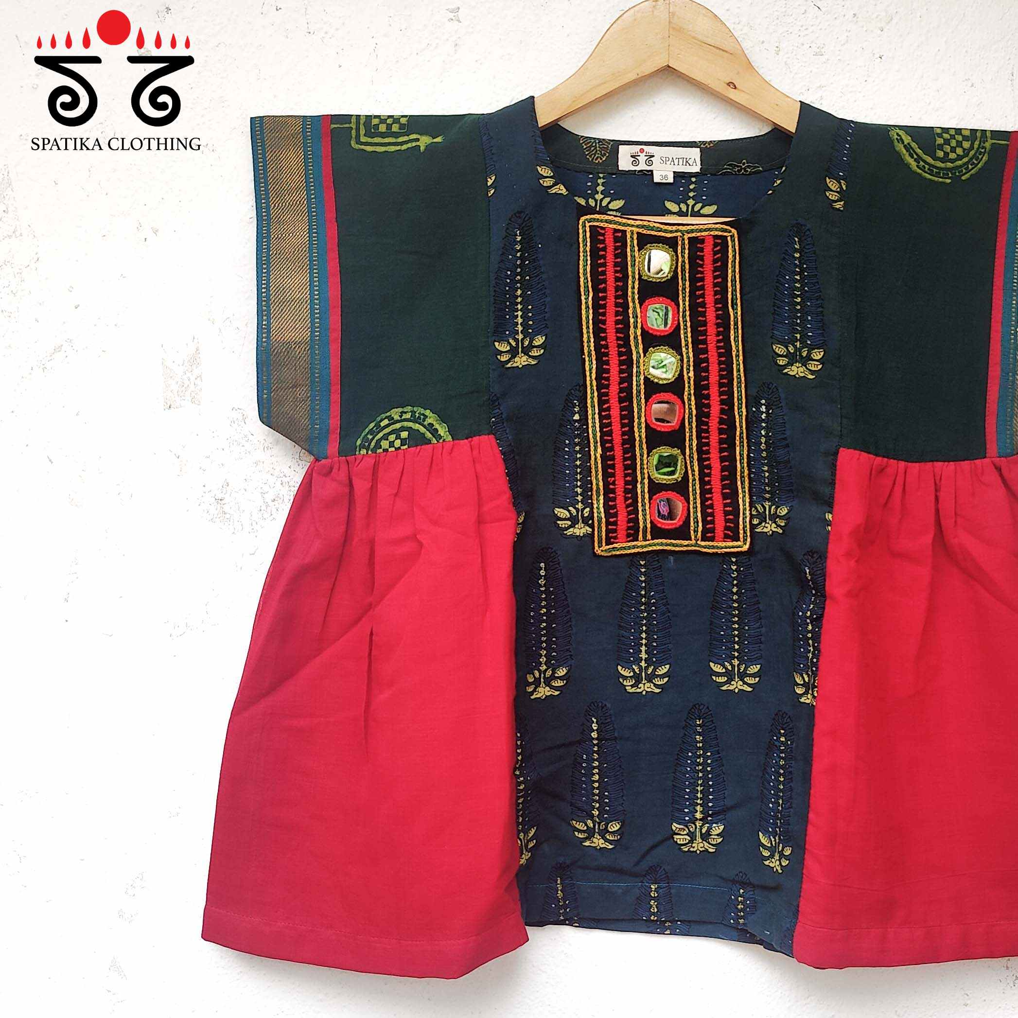 Hand - Embroidered Frilled Top