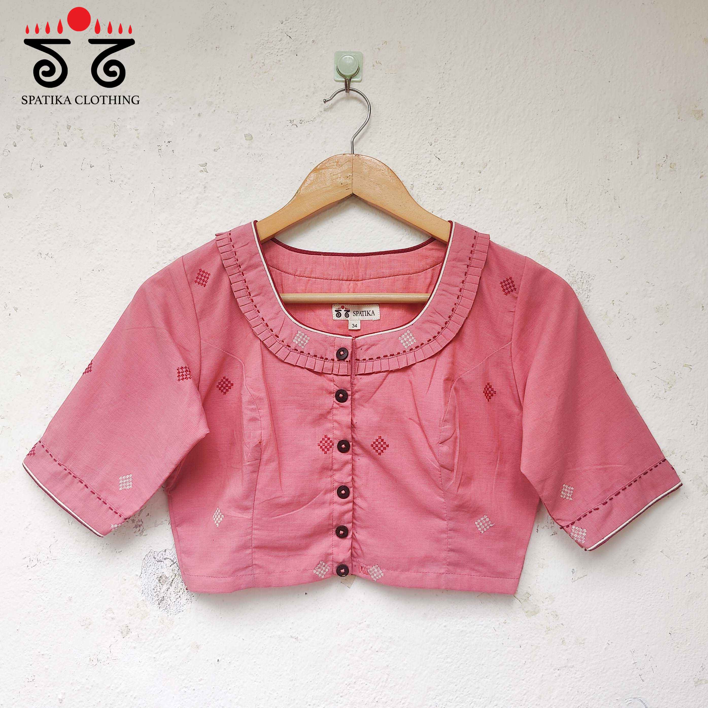 The Lace & Frilled Jamdhani Blouse