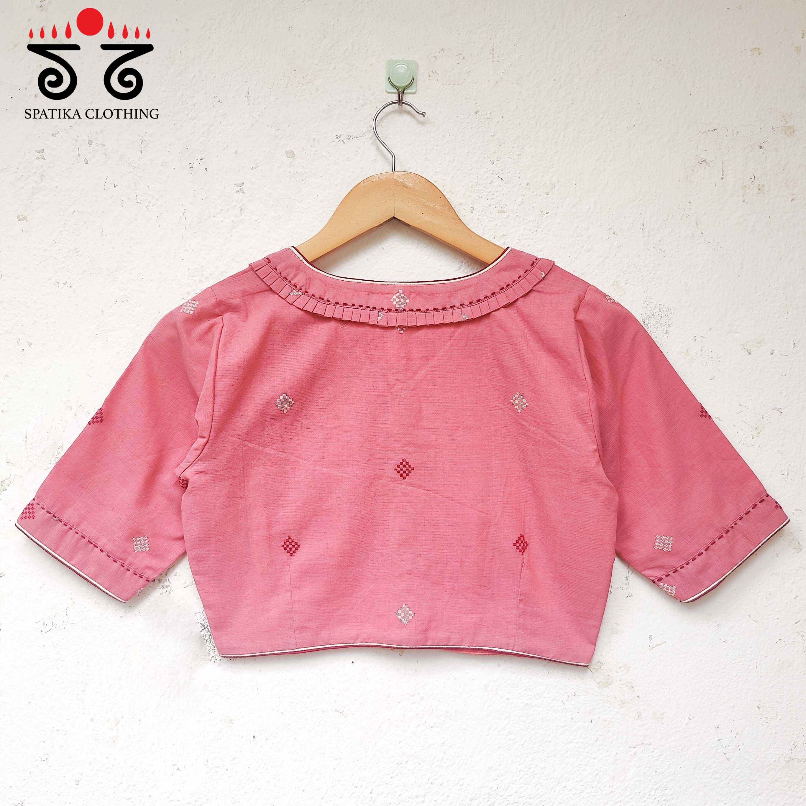 The Lace & Frilled Jamdhani Blouse