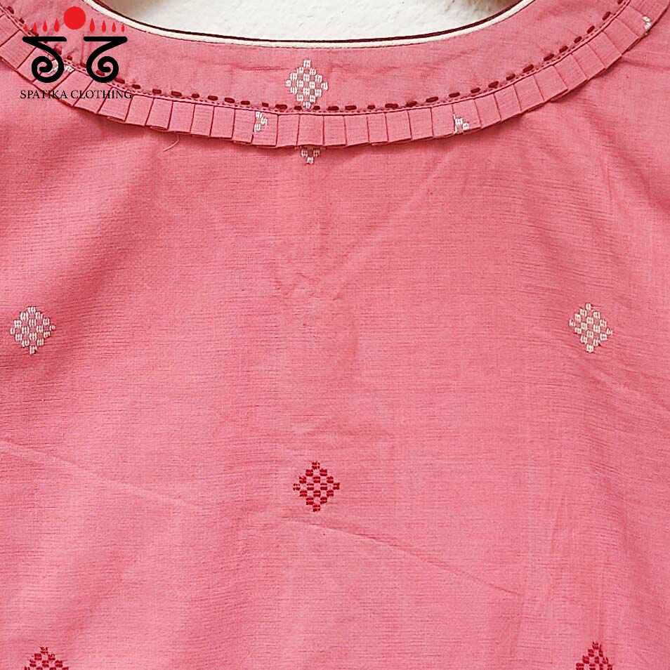 The Lace & Frilled Jamdhani Blouse