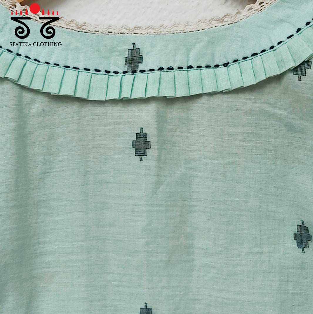 The Frilled Jamdhani Blouse