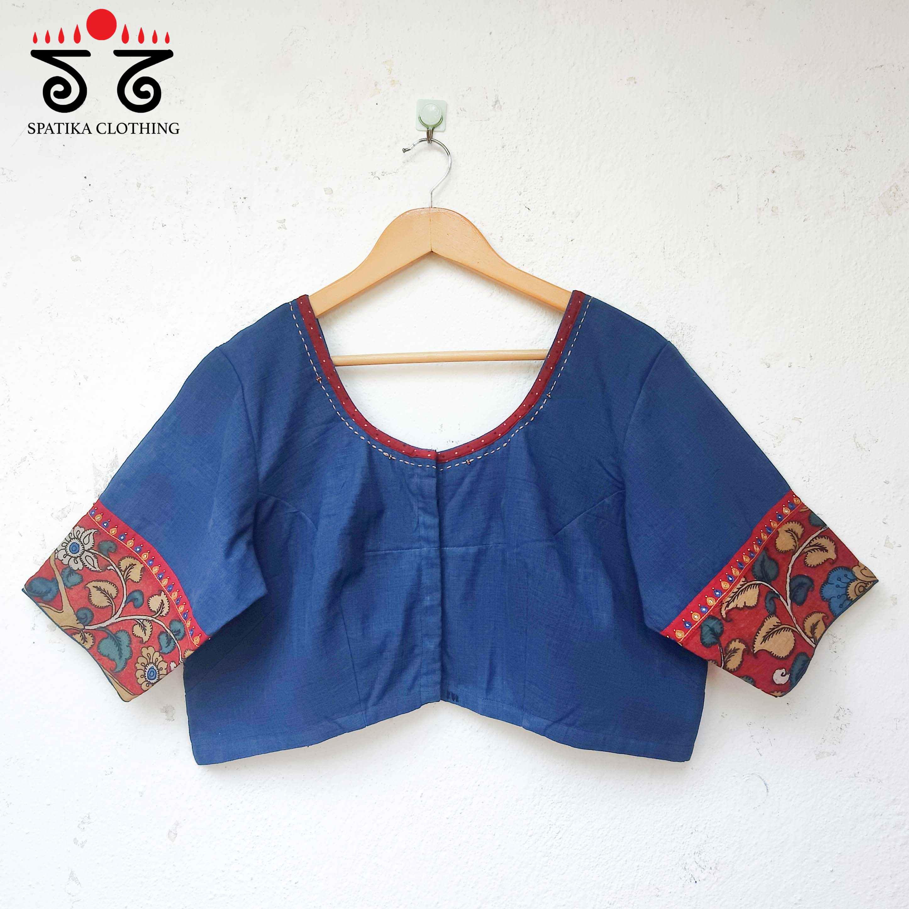 Pen Kalamkari - Hand Embroidered Blouse