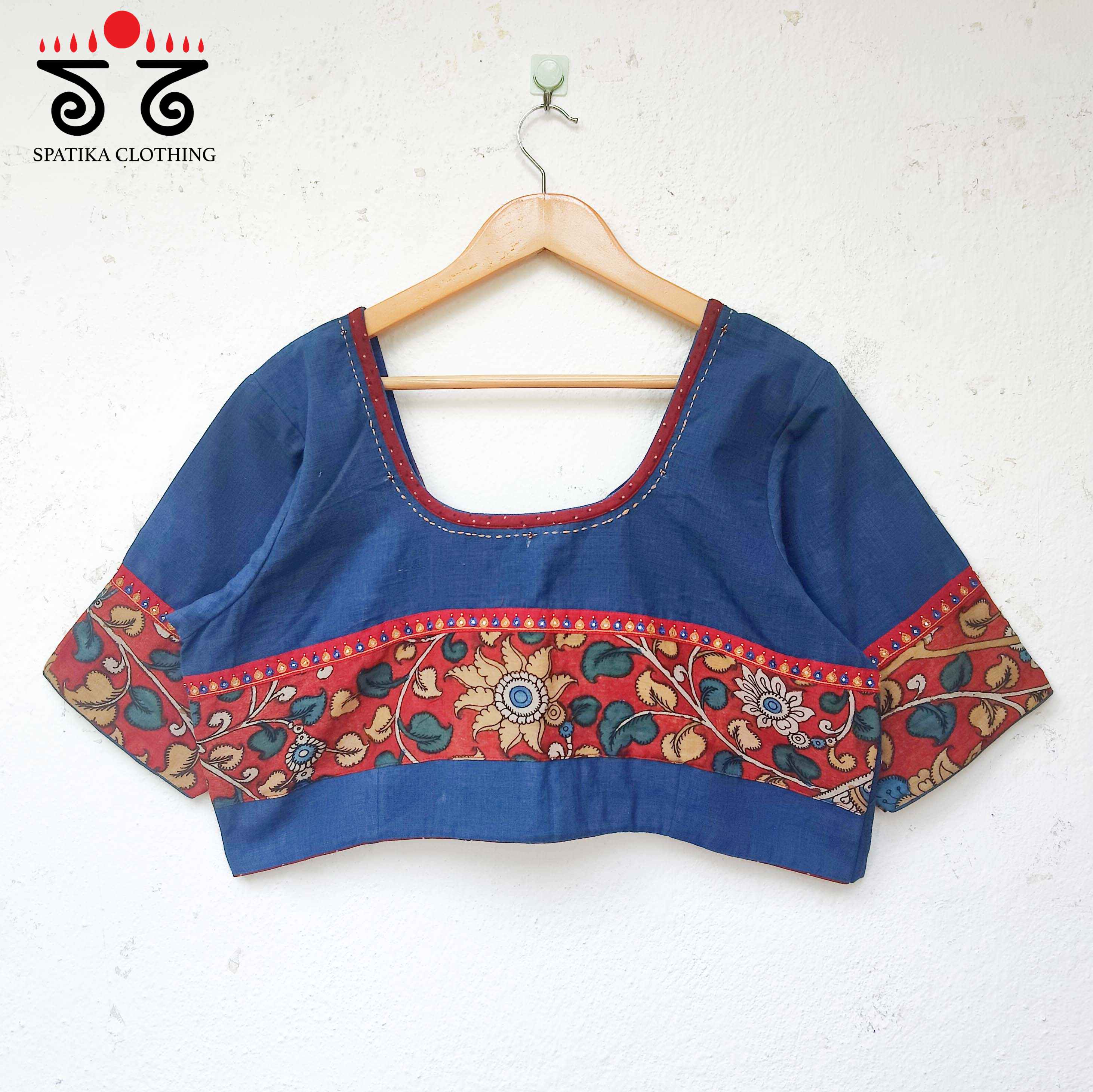 Pen Kalamkari - Hand Embroidered Blouse