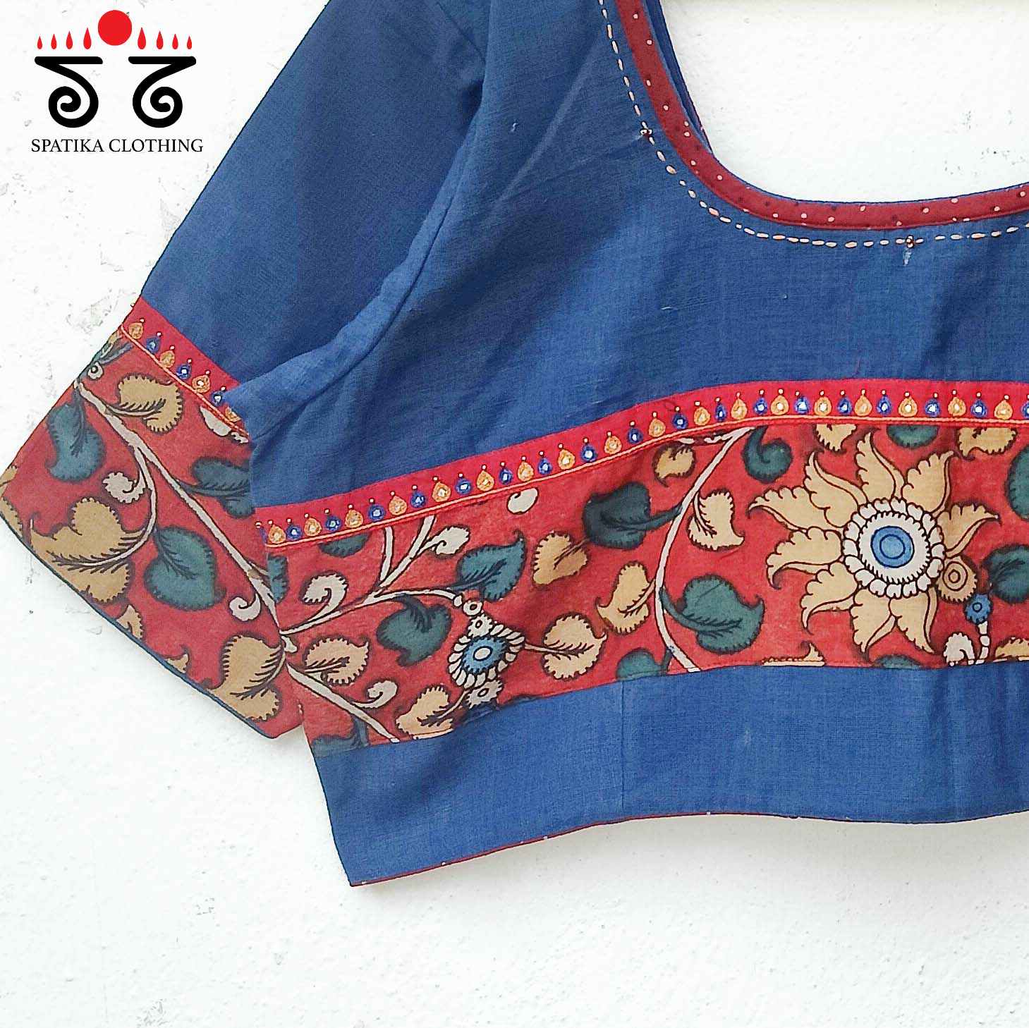 Pen Kalamkari - Hand Embroidered Blouse