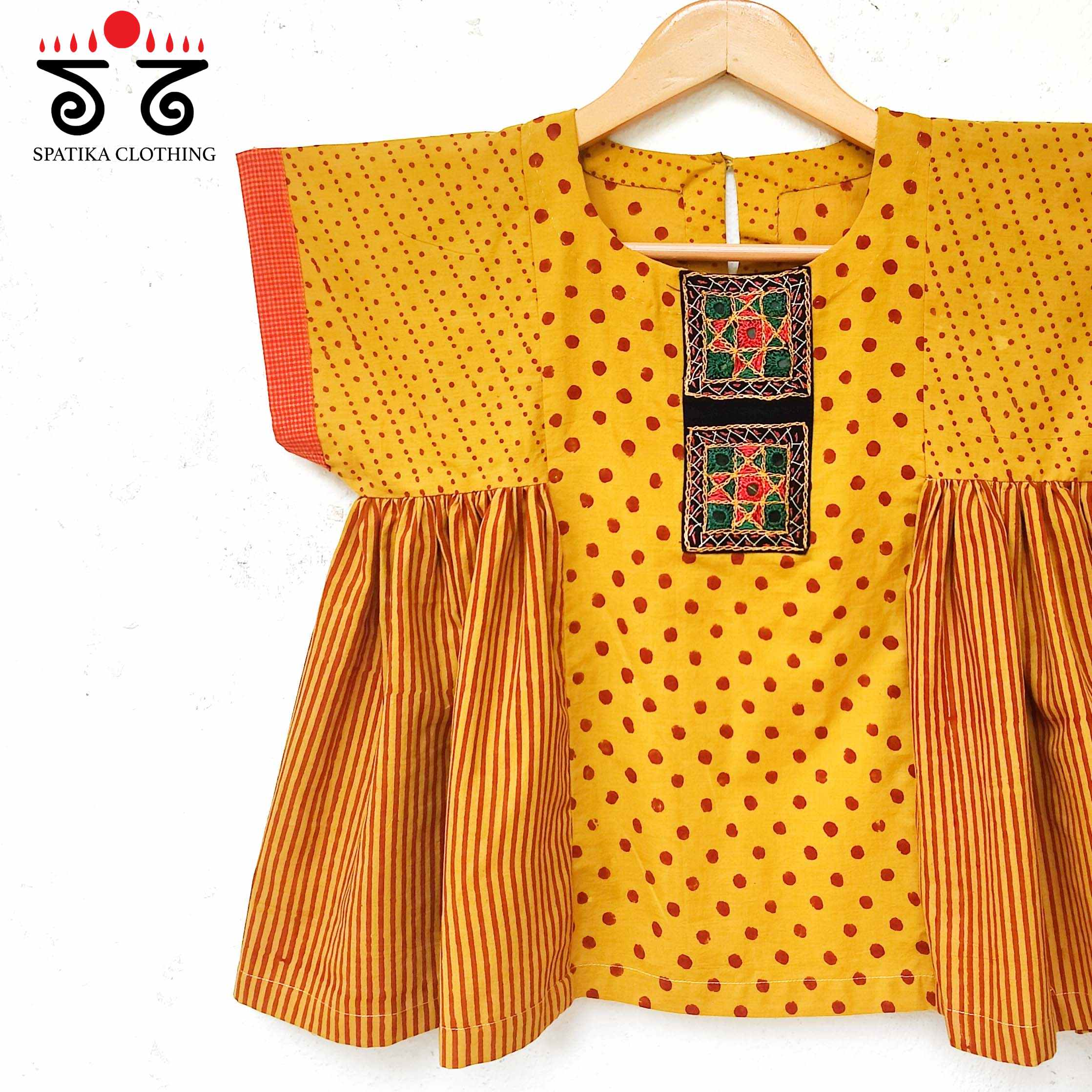 Hand - Embroidered Frilled Croptop