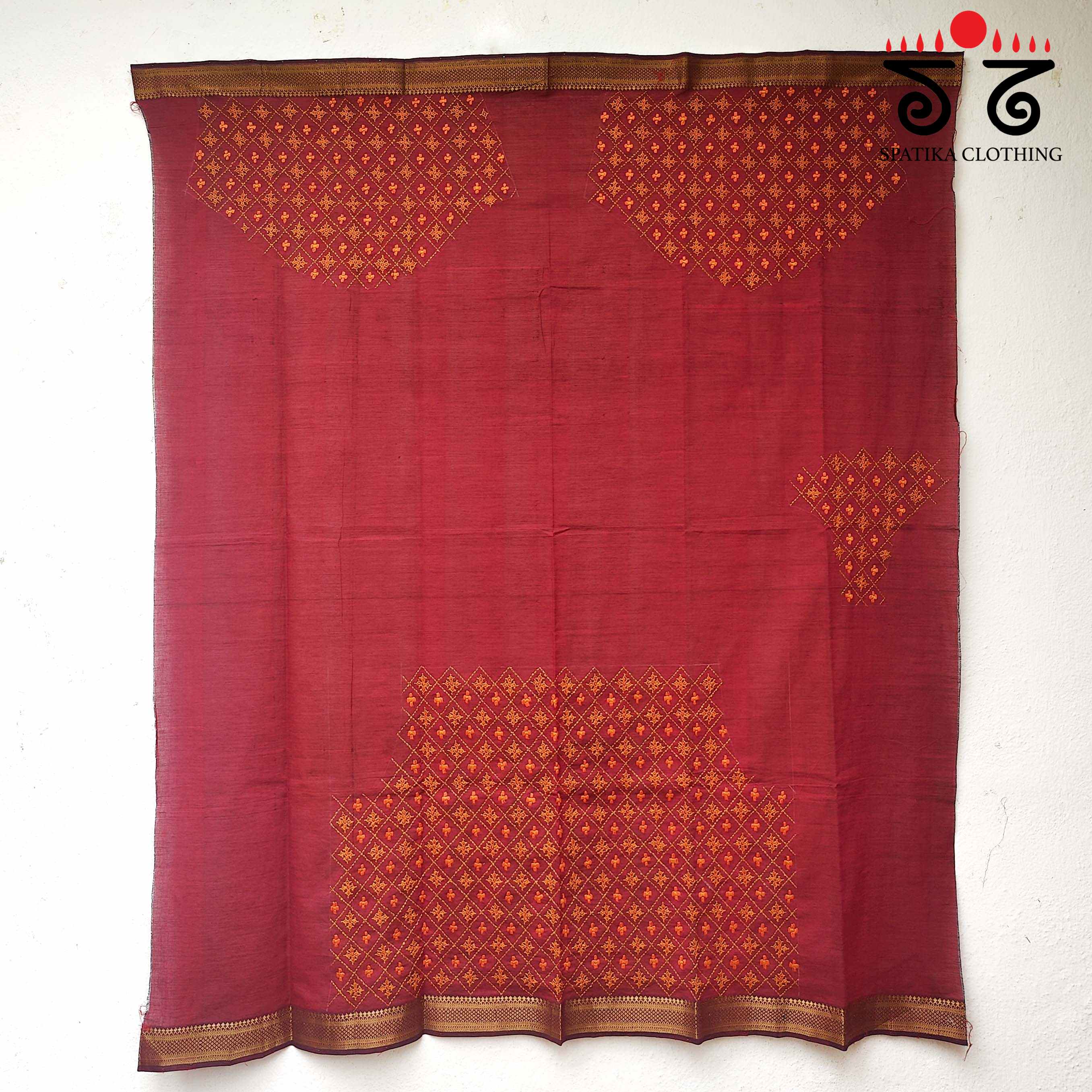 Banjara Hand- Embroidered Blouse Fabric