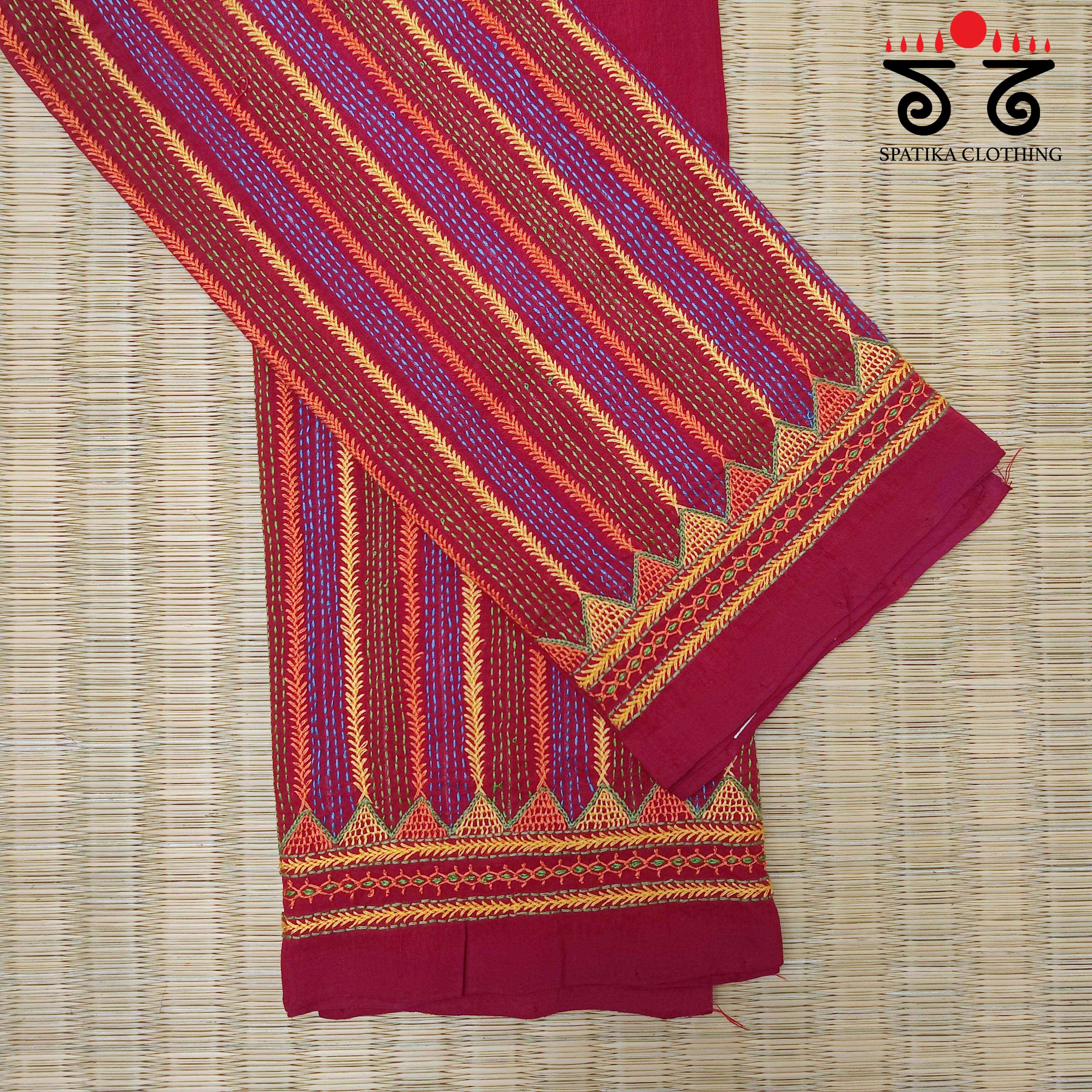 Banjara Hand - Embroidered Blouse Fabric