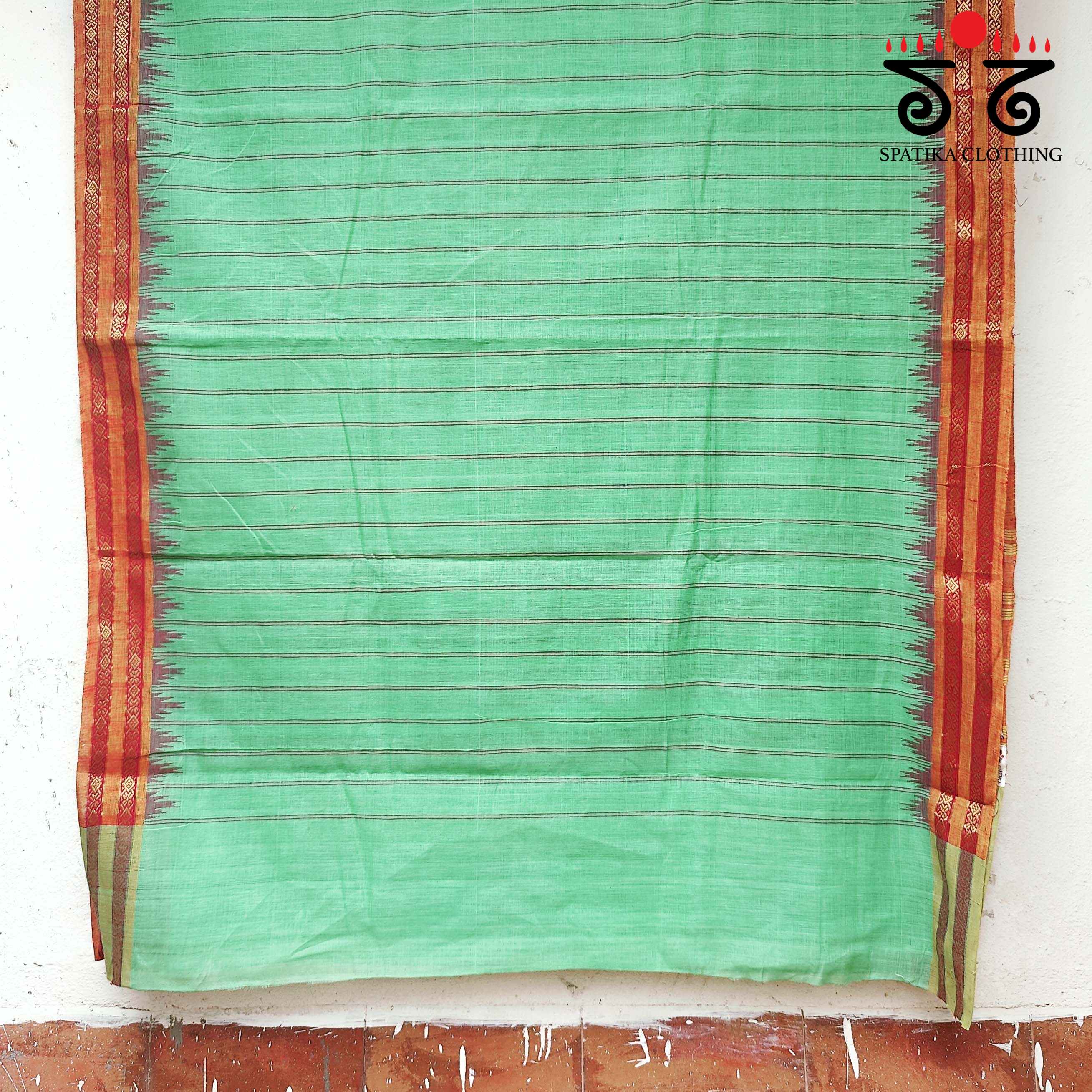 Ponduru Handspun Cotton Saree - Ikat Blouse