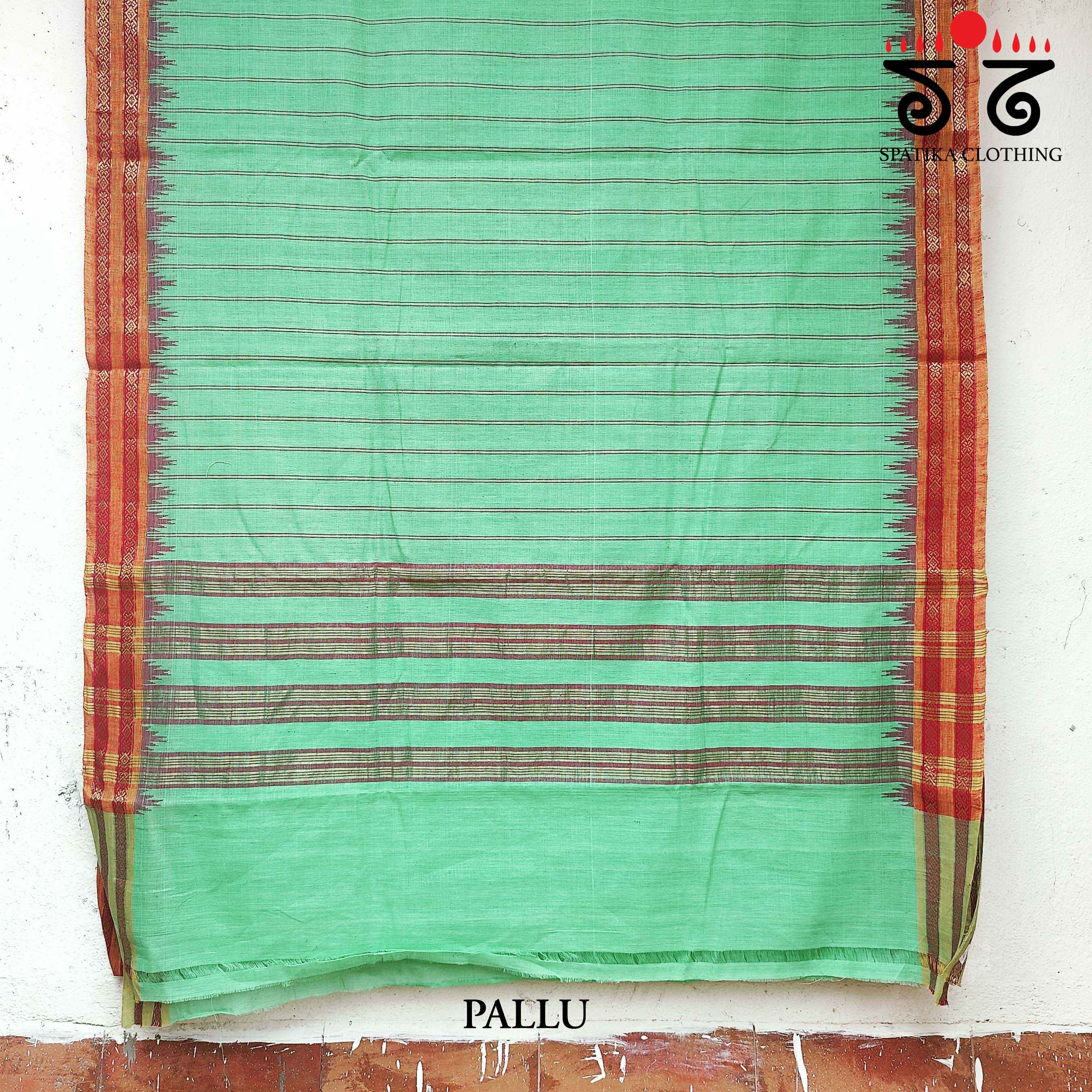 Ponduru Handspun Cotton Saree - Ikat Blouse