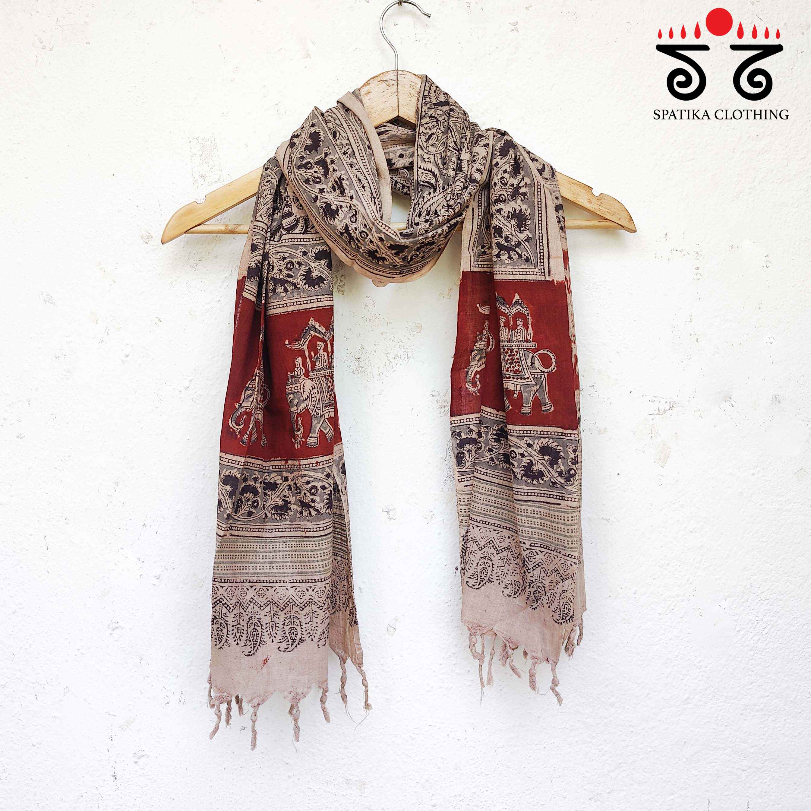Kalamkari Hand Block Printed Stole - New!