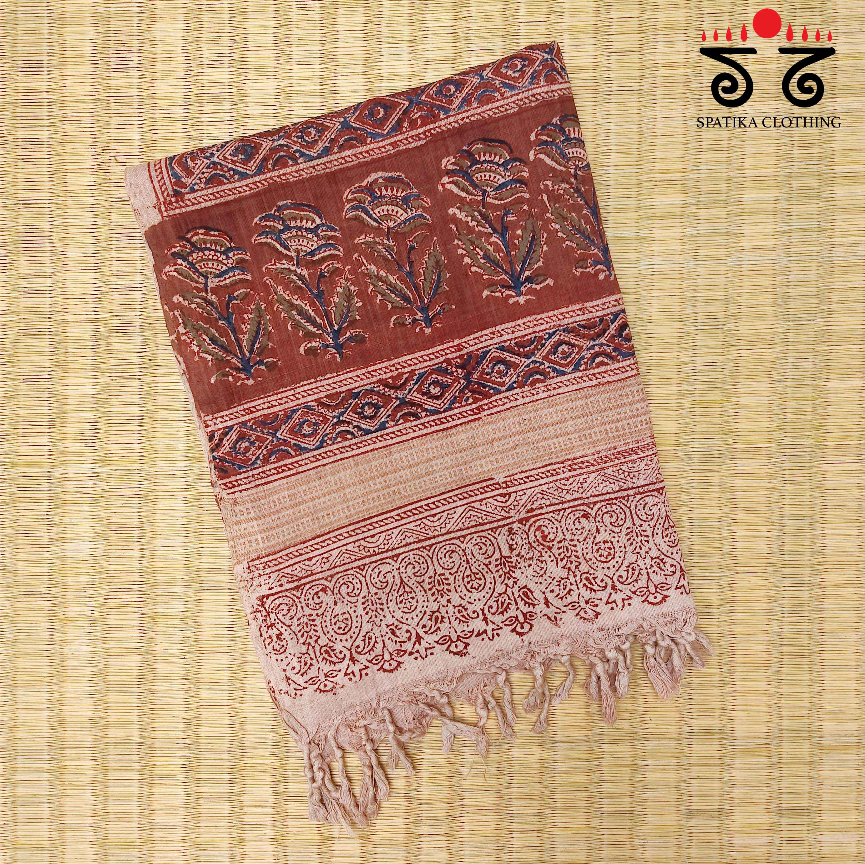 Kalamkari Hand Block Printed Stole - New!