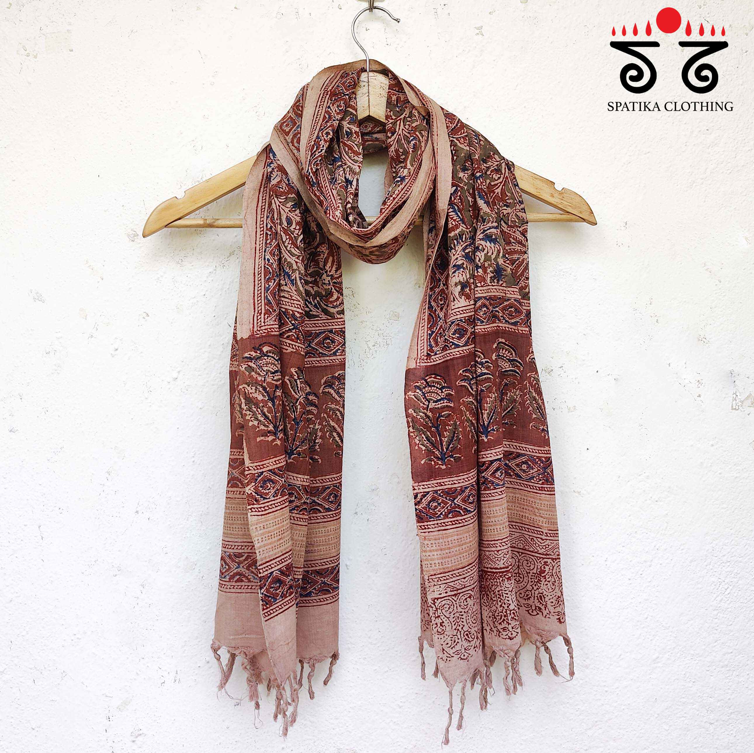 Kalamkari Hand Block Printed Stole - New!