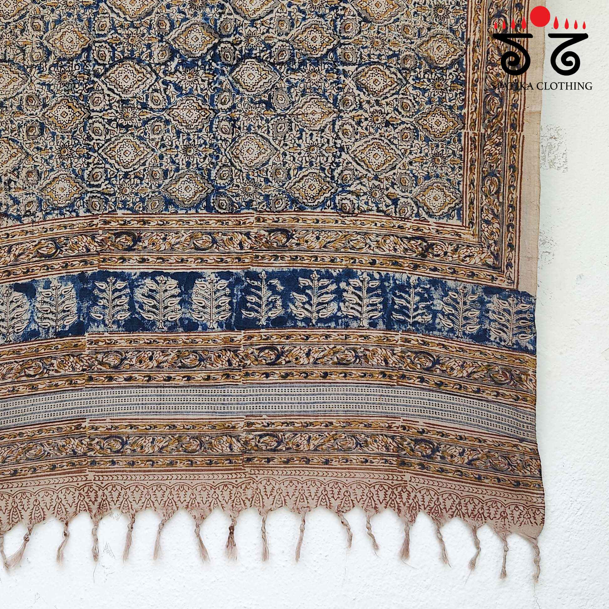 Kalamkari Hand Block Printed Stole - New!