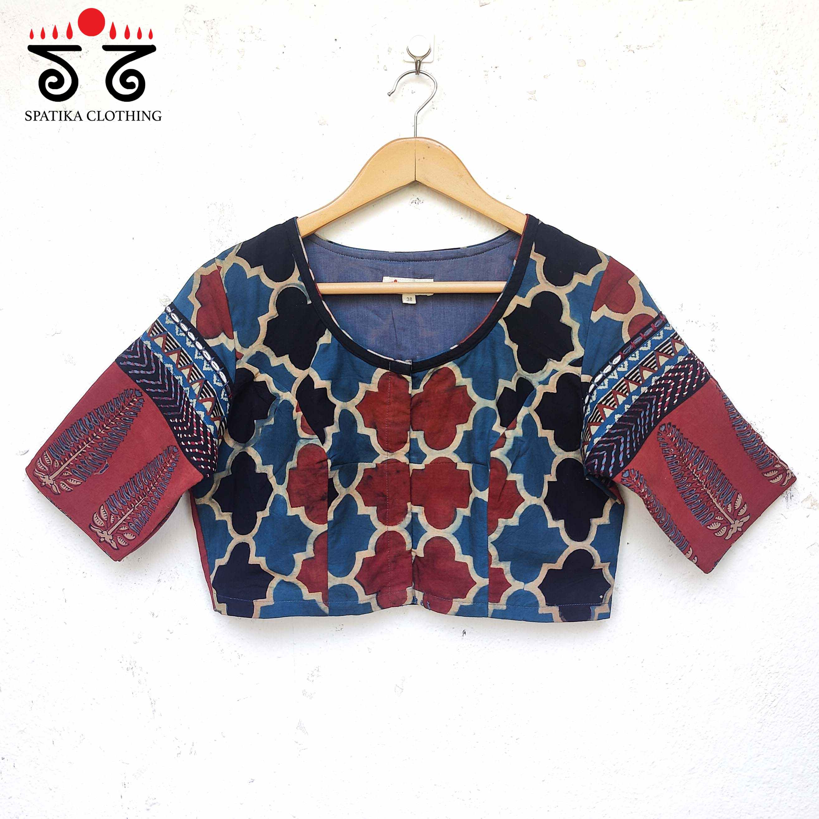 Ajrak Hand Embroidered Blouse - New!