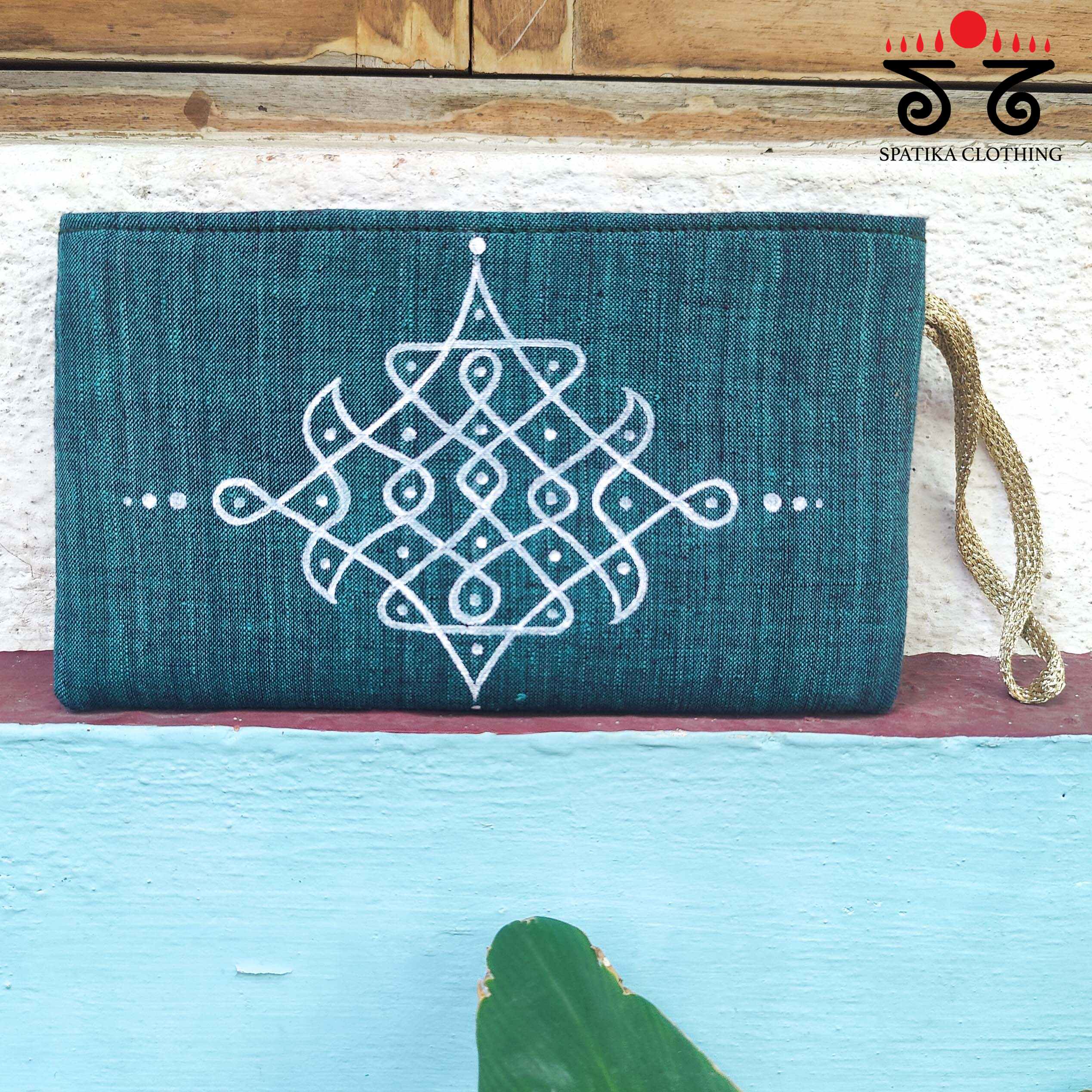 Kolam Hand Painted Purse - New!