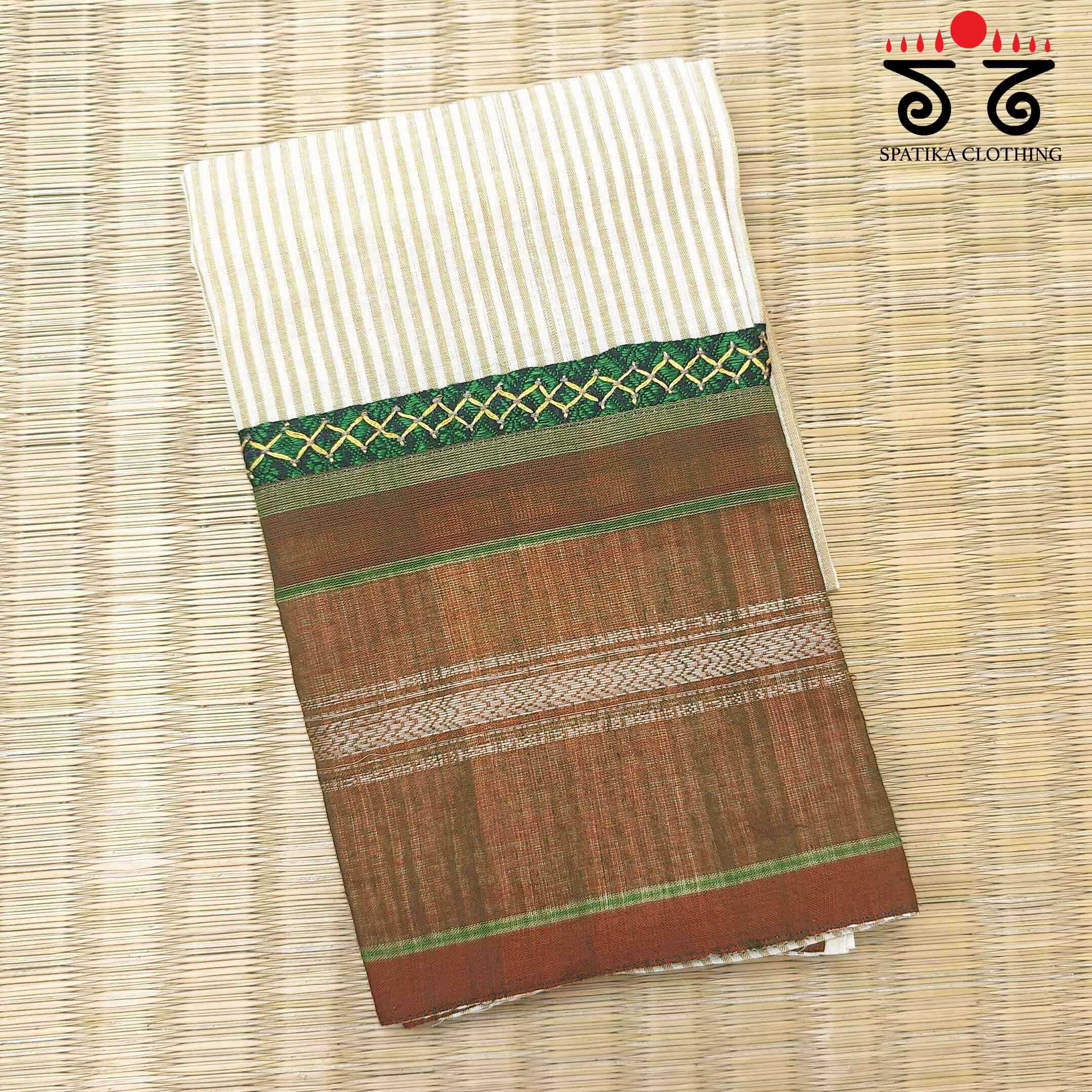 Chettinadu Hand Embroidered Blouse Fabric New!