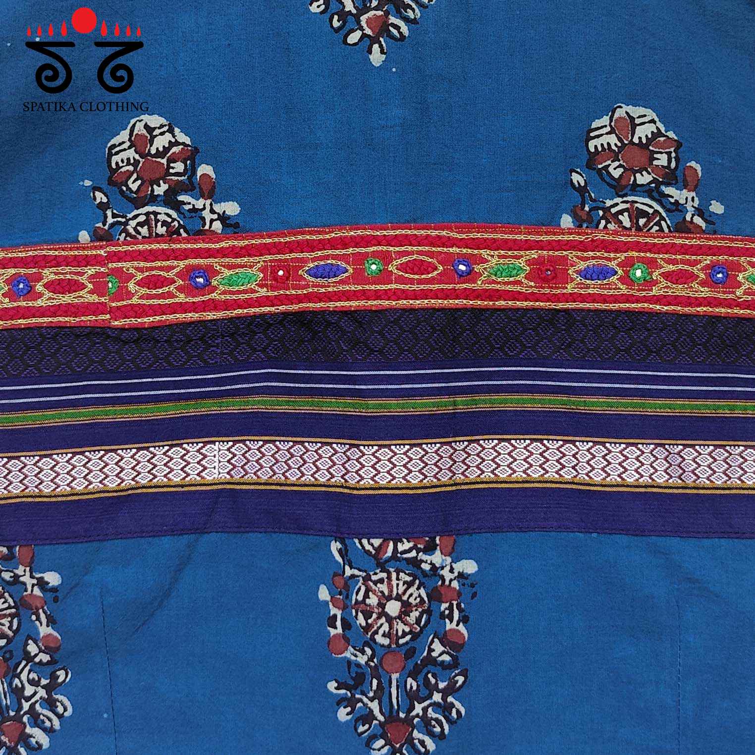 Ajrak Hand embroidered Blouse - Sleeveless!