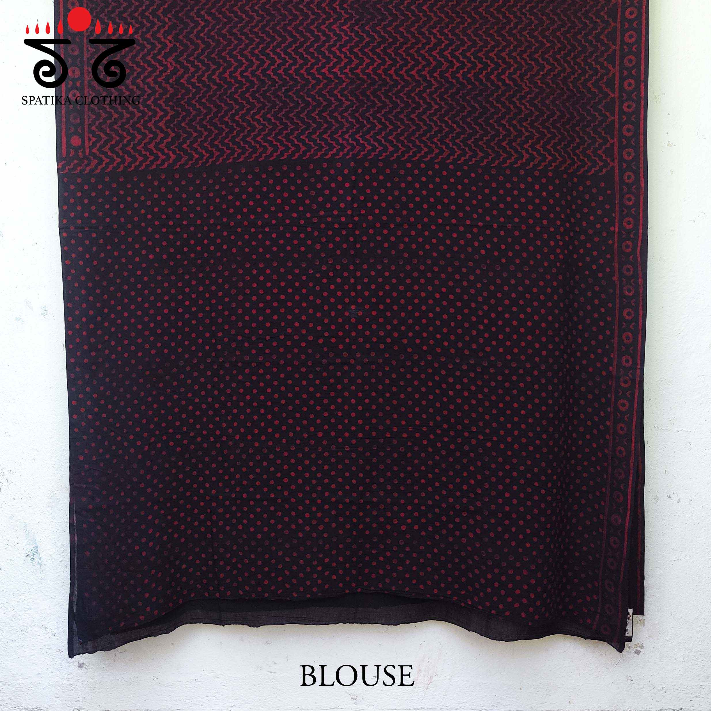 Handblock-Printed Mulmul Cotton Saree