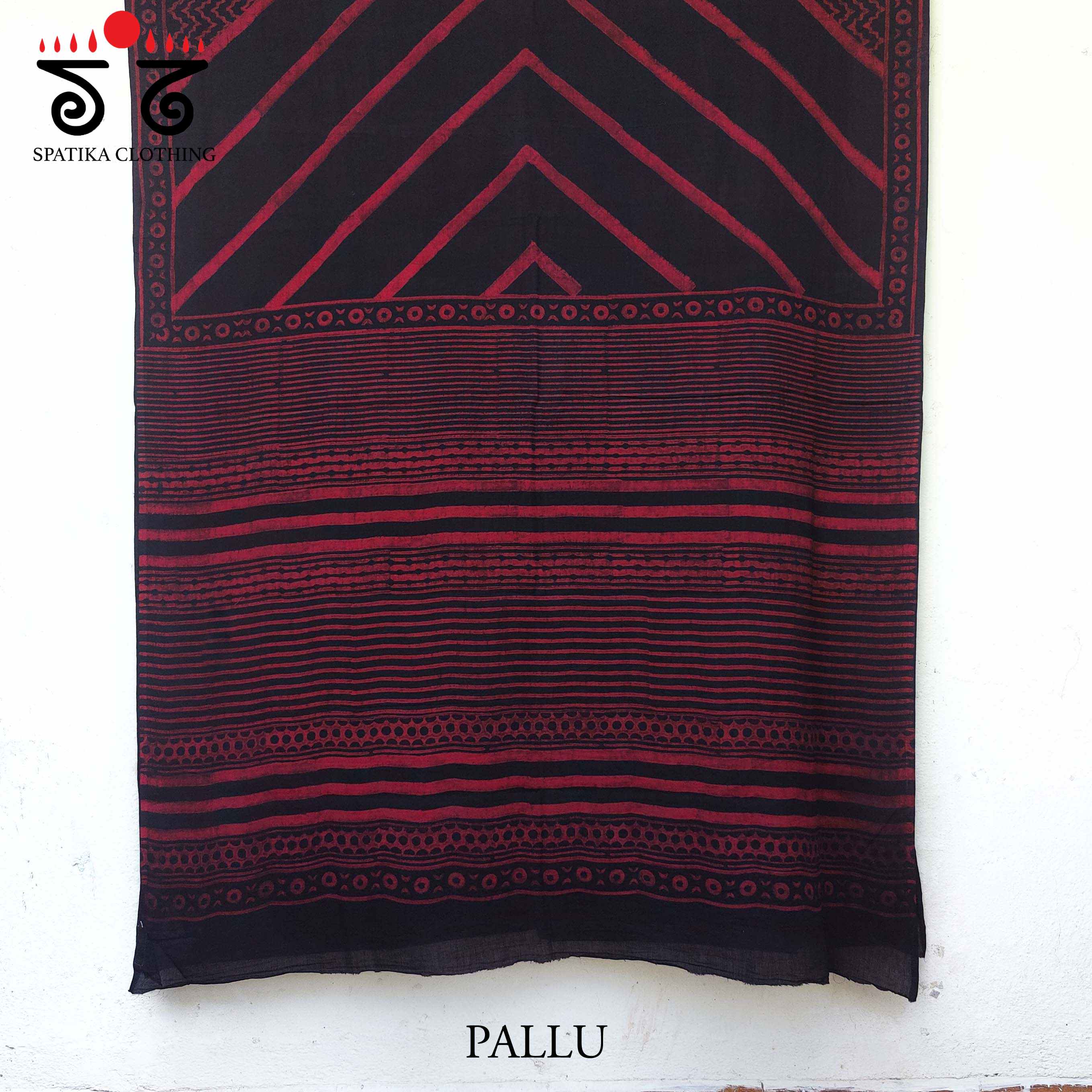 Handblock-Printed Mulmul Cotton Saree