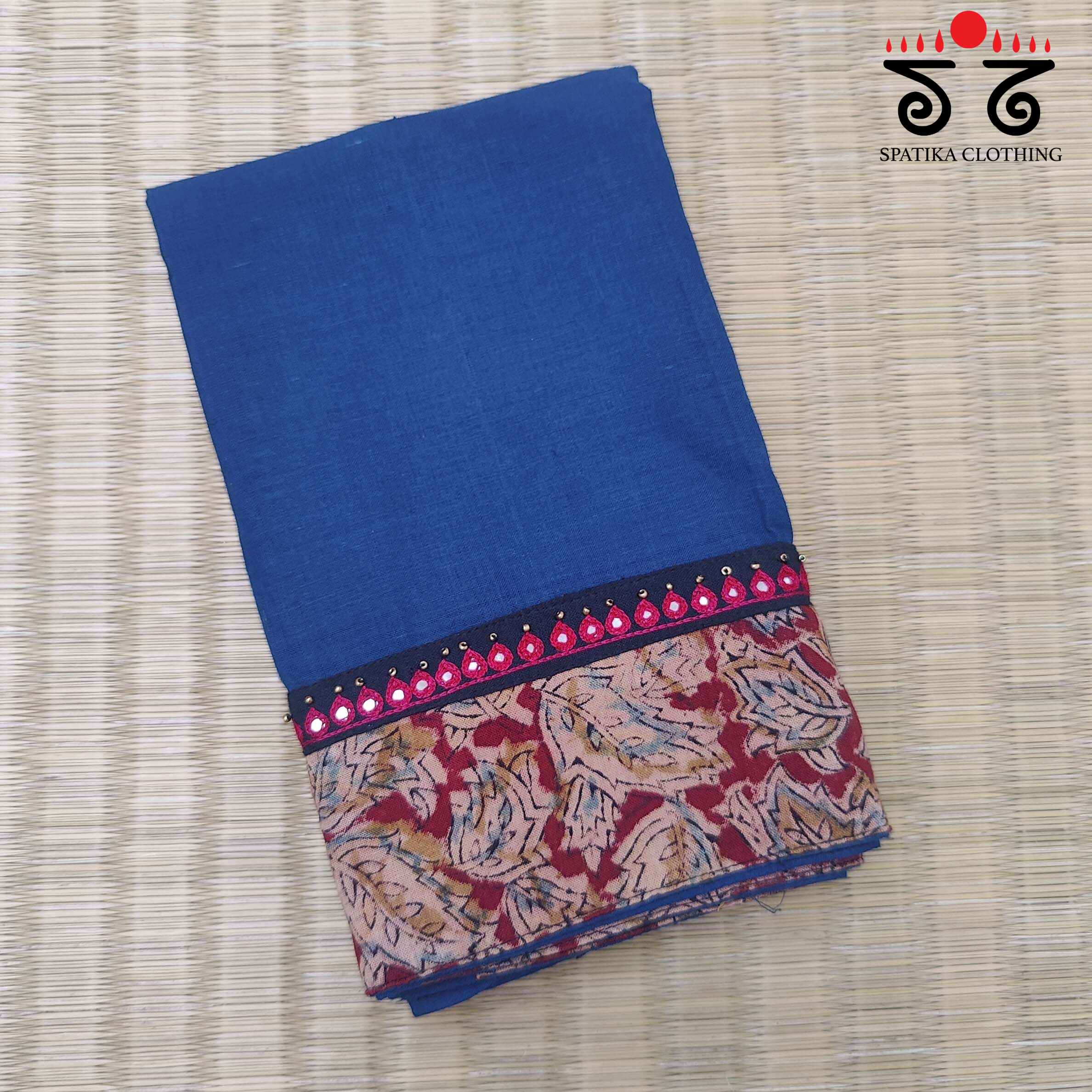 Kalamkari Hand Embroidered Blouse Fabric