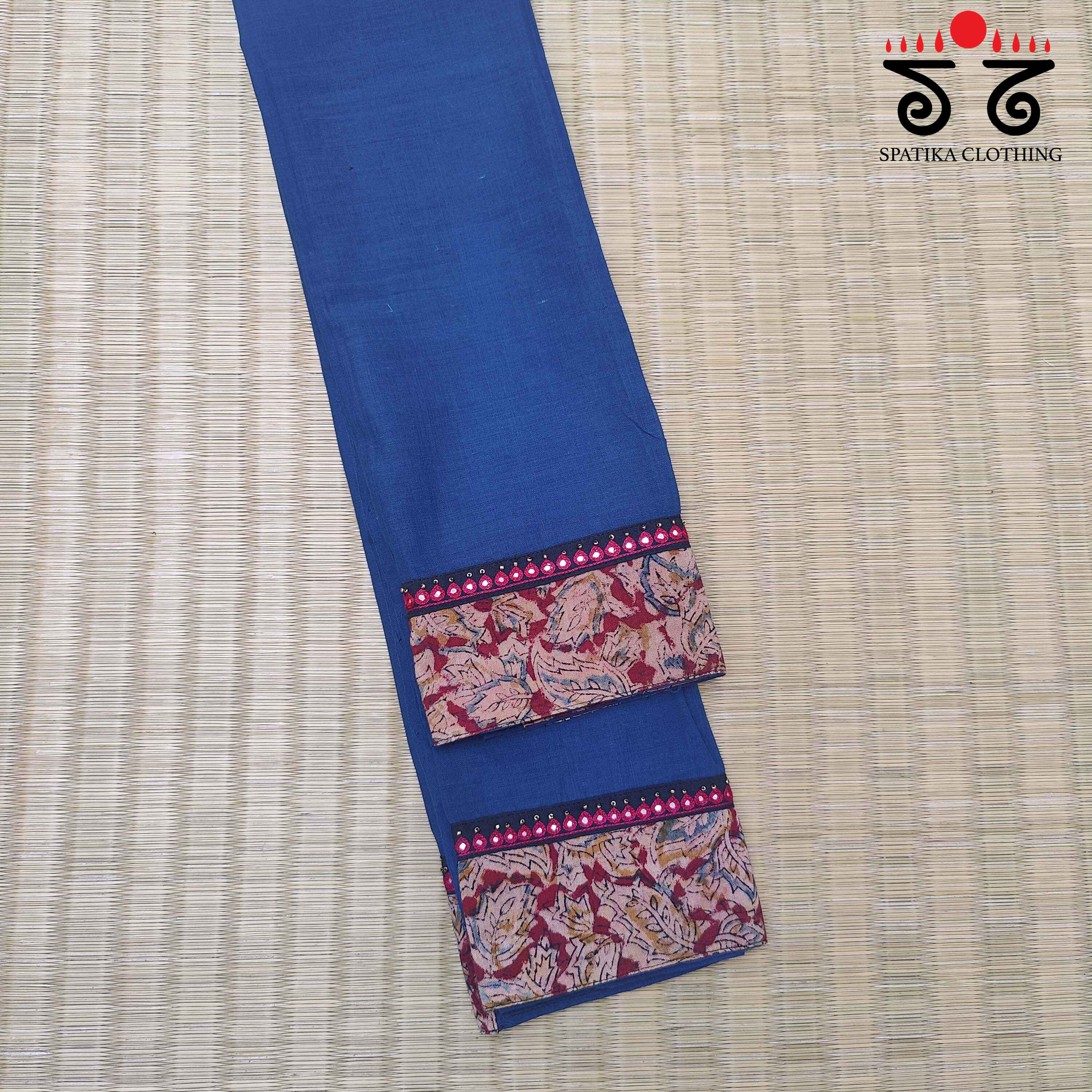 Kalamkari Hand Embroidered Blouse Fabric