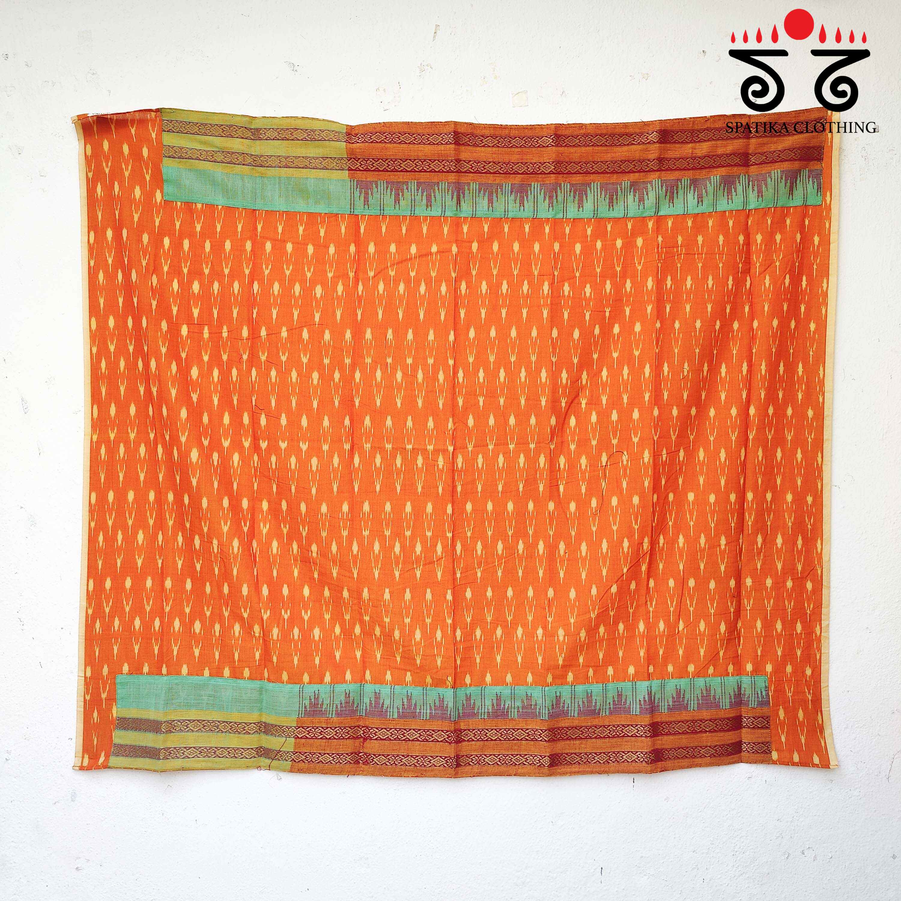 Ponduru Handspun Cotton Saree - Ikat Blouse