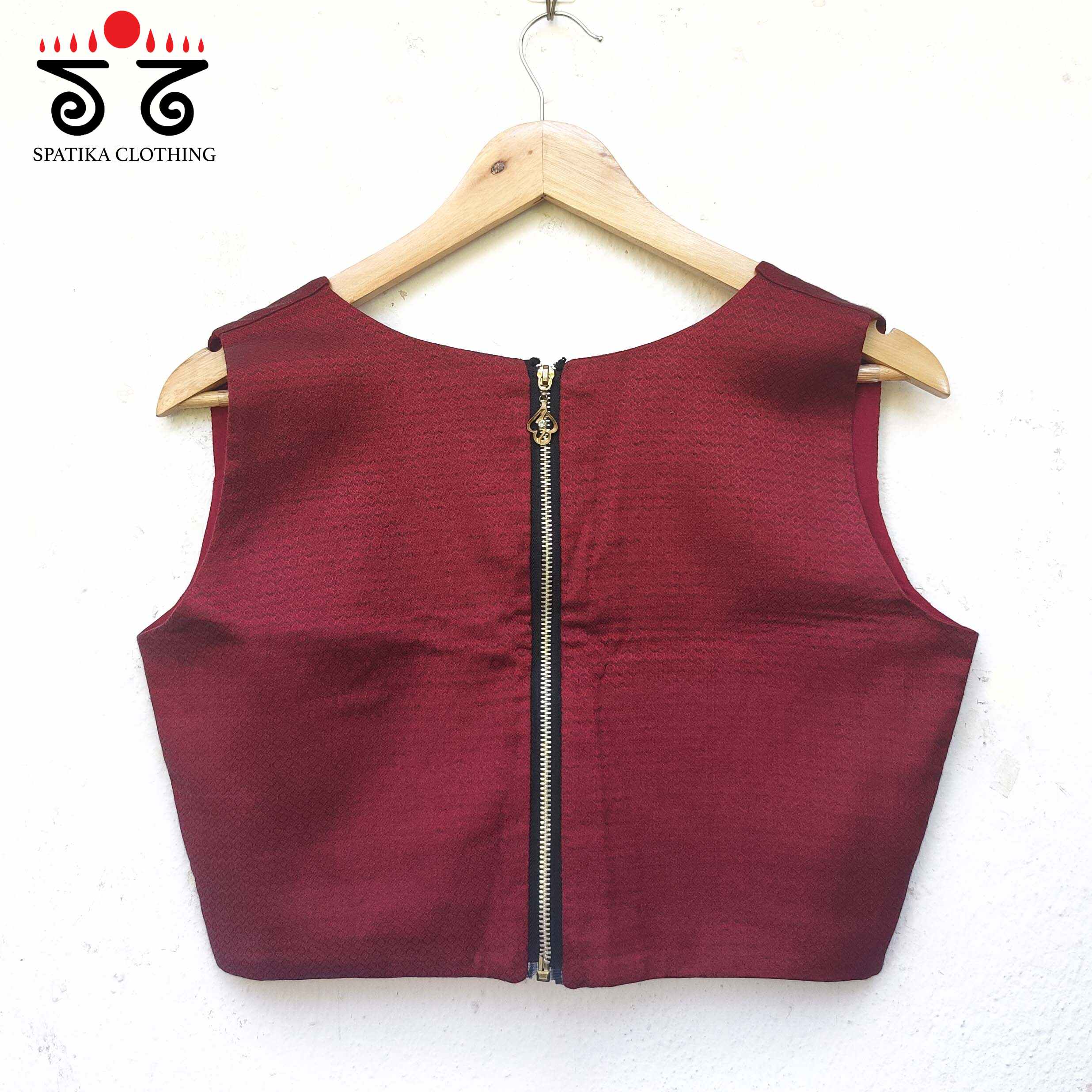 Khun - Ajrak Padded Sleeveless Blouse