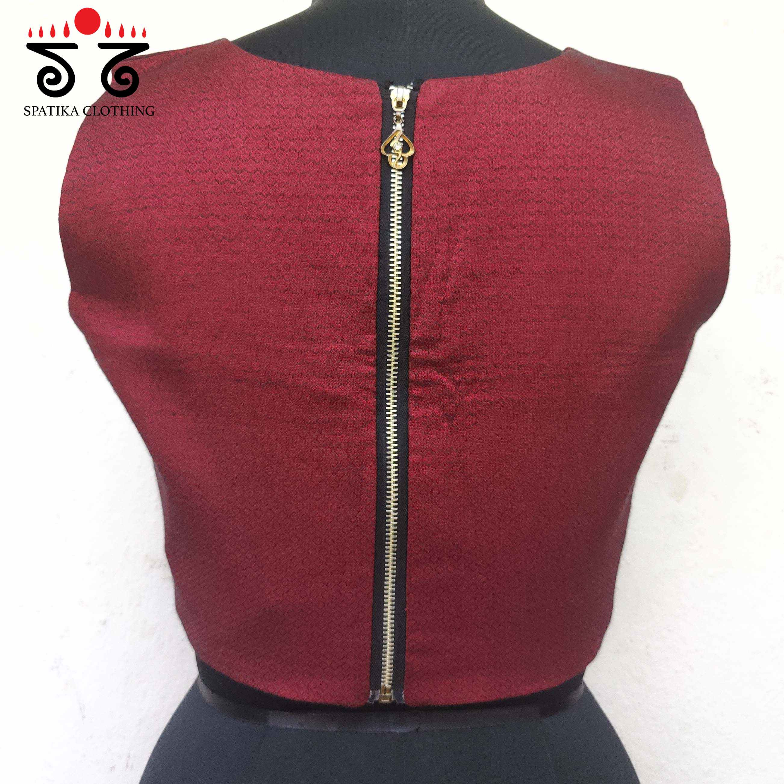 Khun - Ajrak Padded Sleeveless Blouse