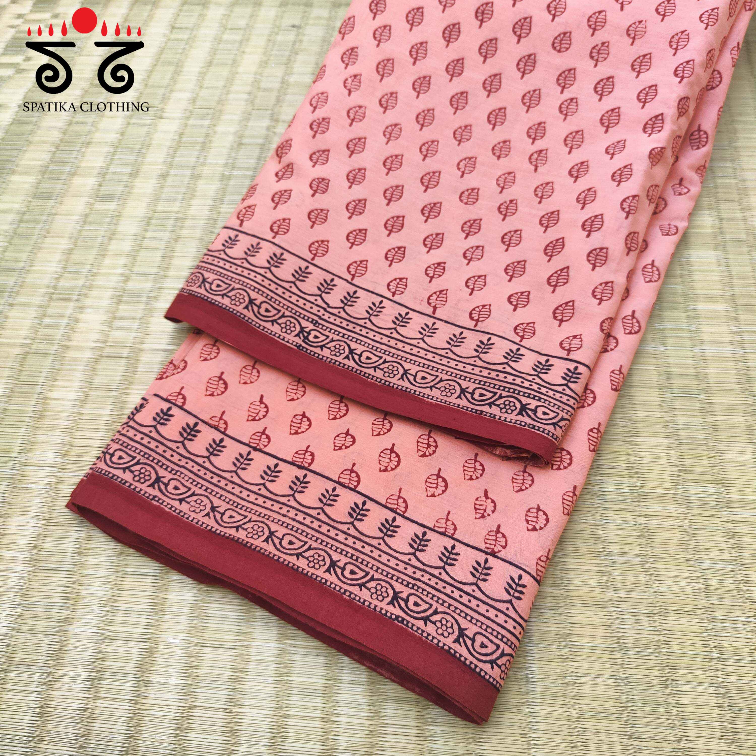 Handblock Printed Cotton Saree