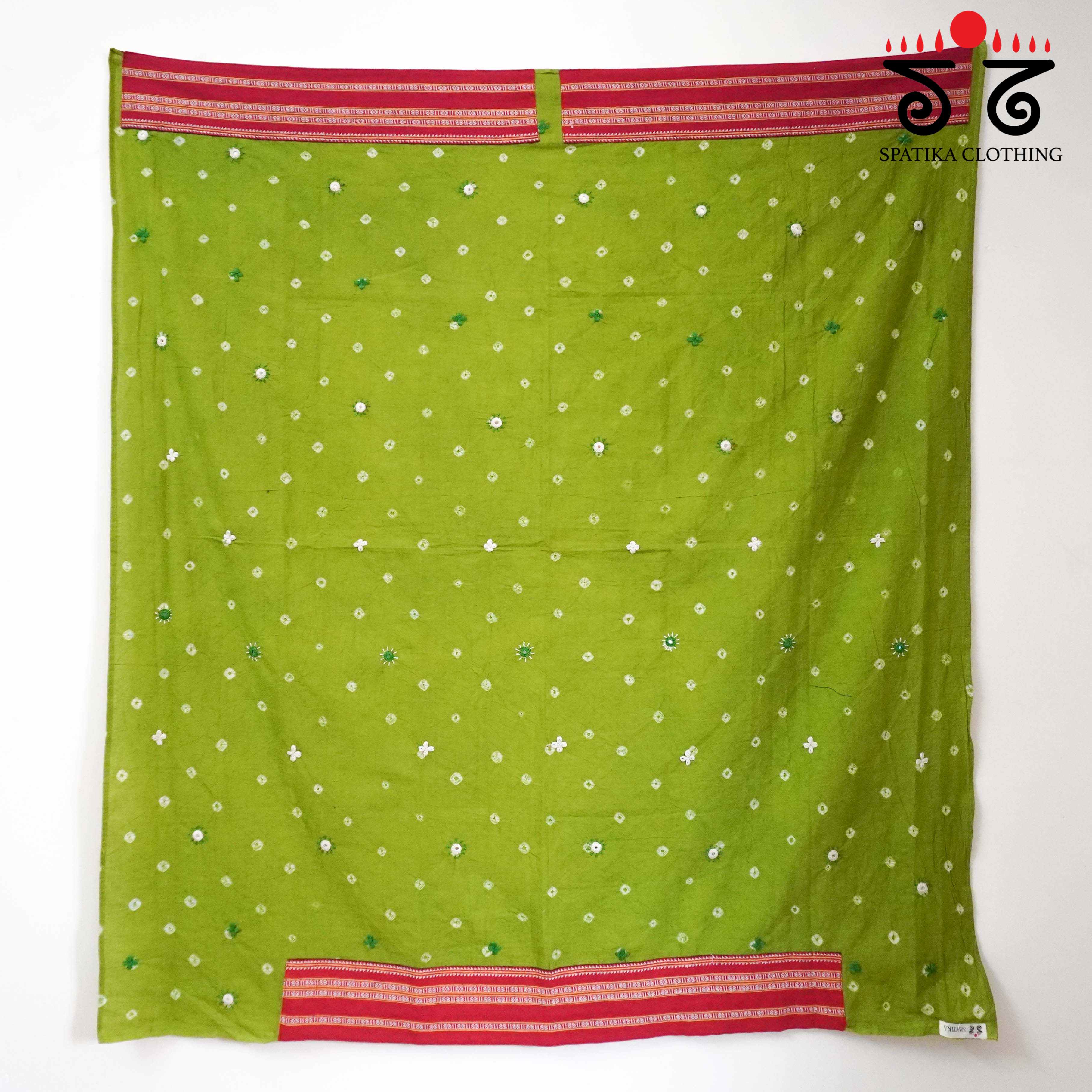 Hand Embroidered Bandhani Blouse Fabric