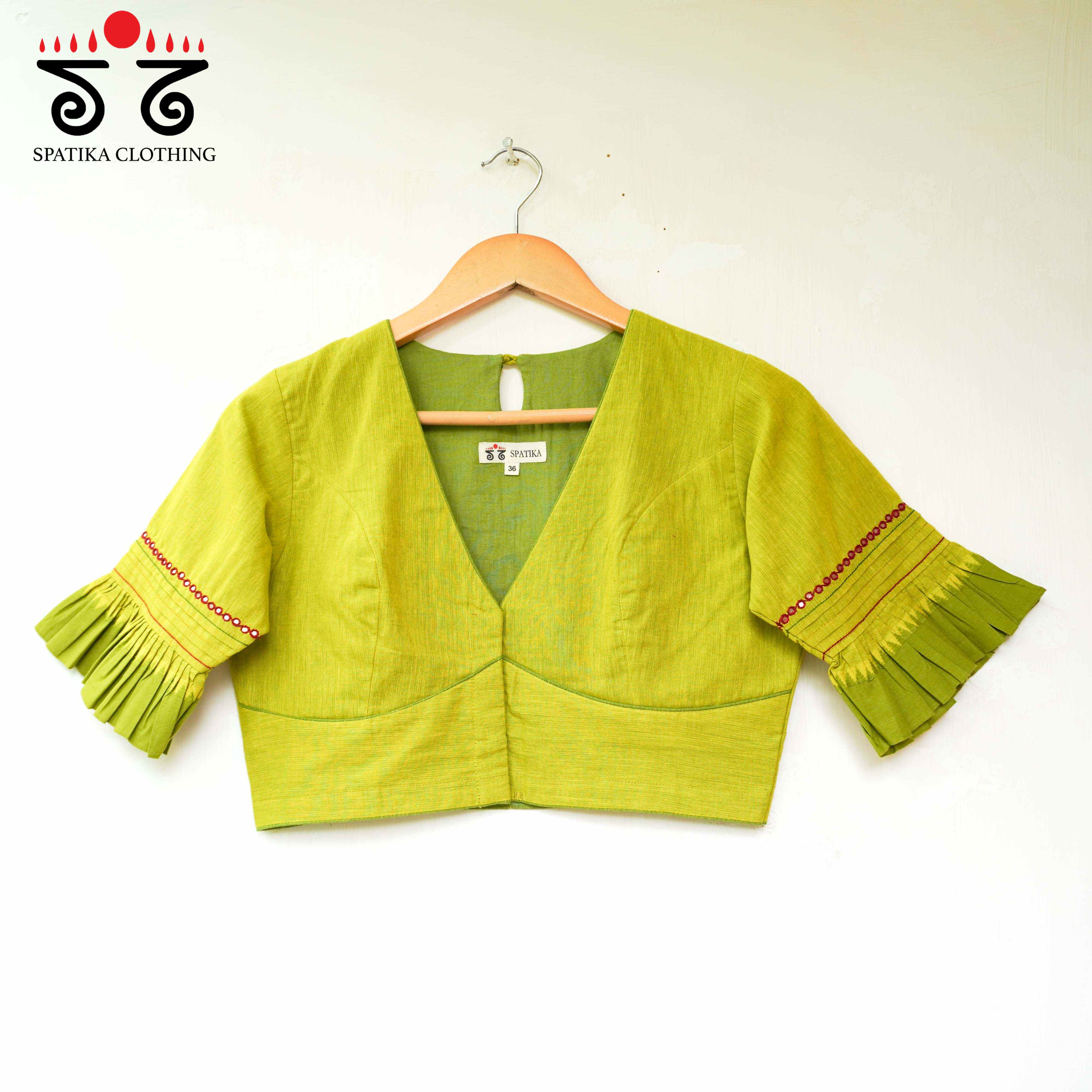 Frilled Mirror- Handcrafted Blouse