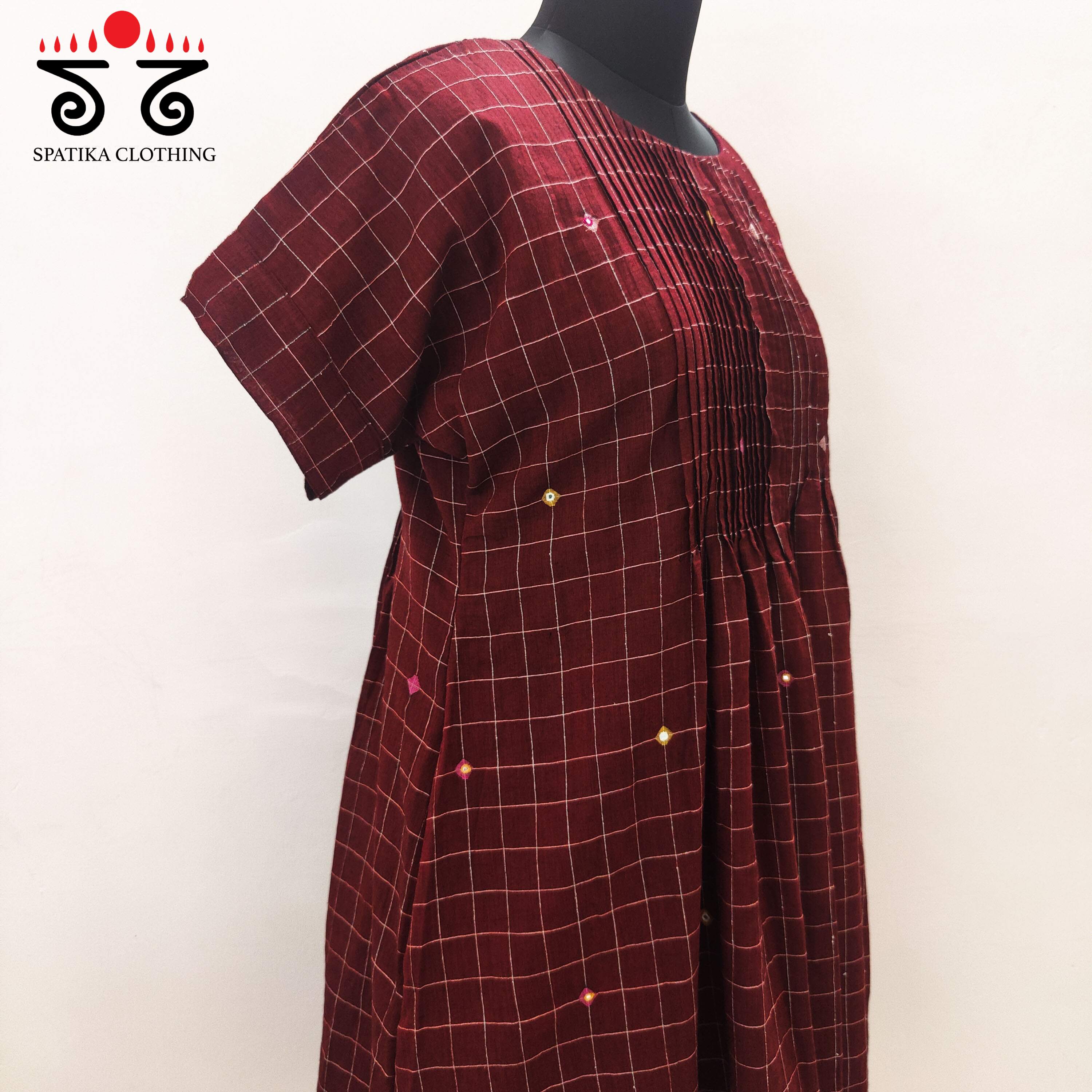 Jamdhani Hand embroidered Dress