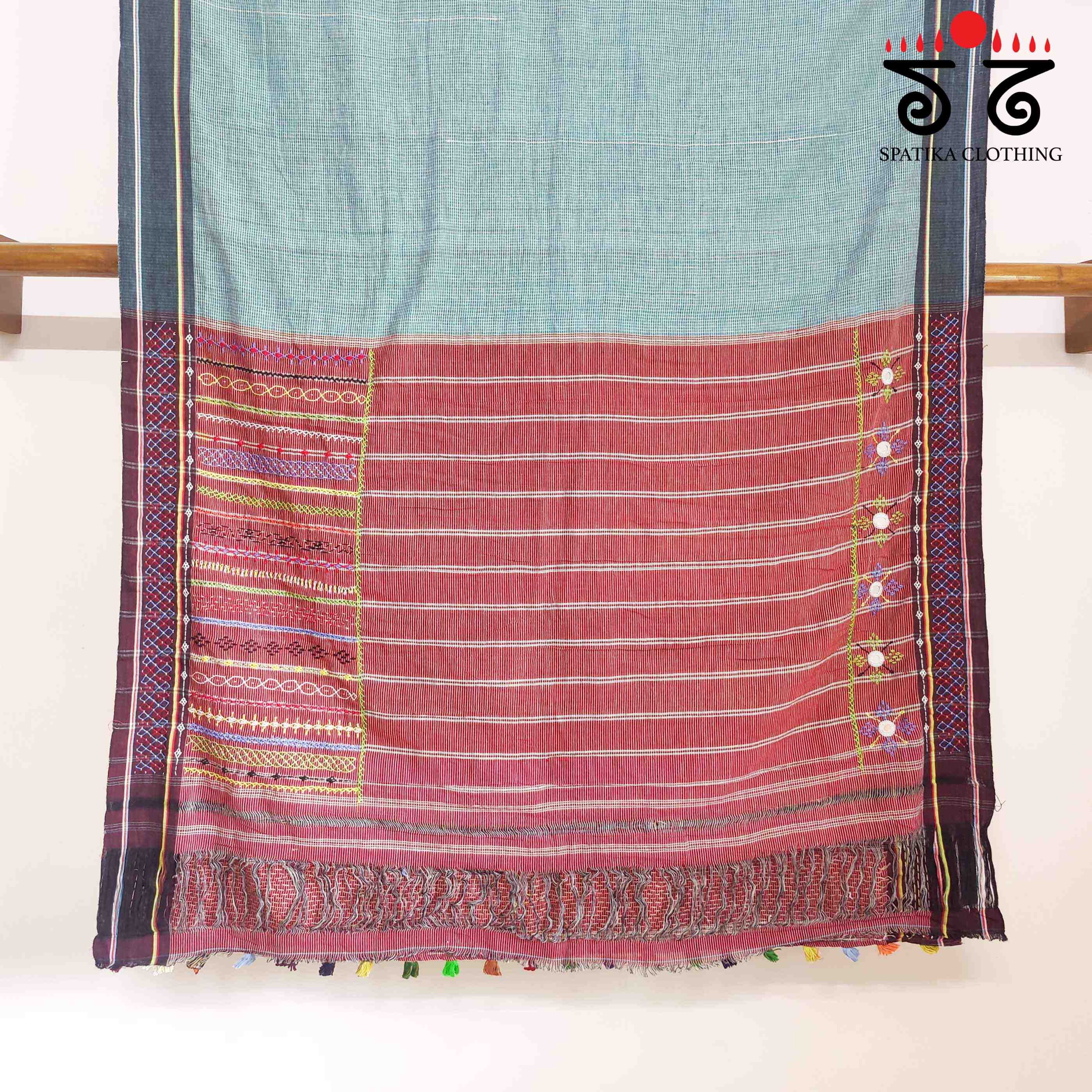 Lambani Hand Embroidered Revival Cotton Saree