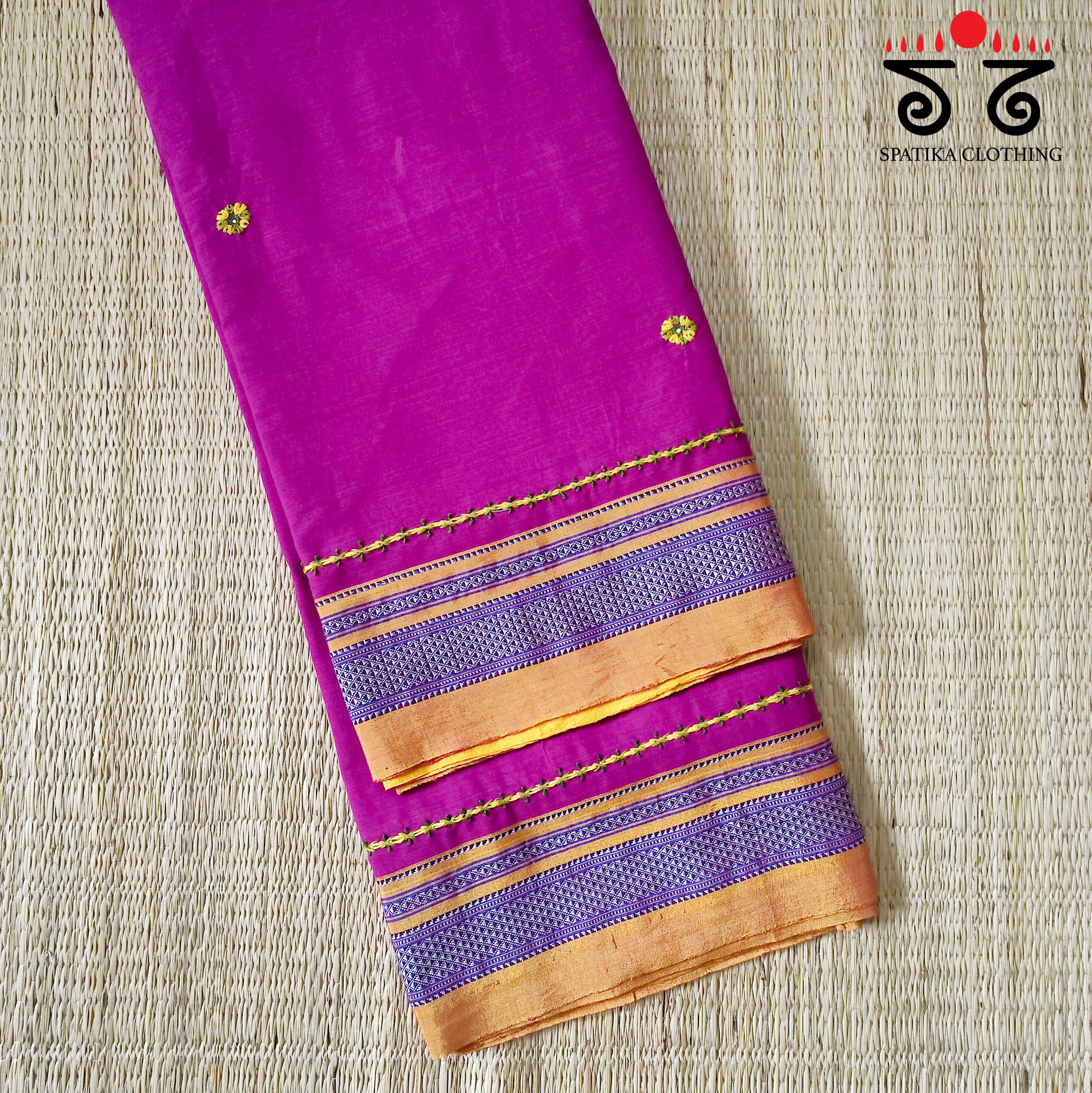 Ilkal Hand-embroidered Cotton Saree