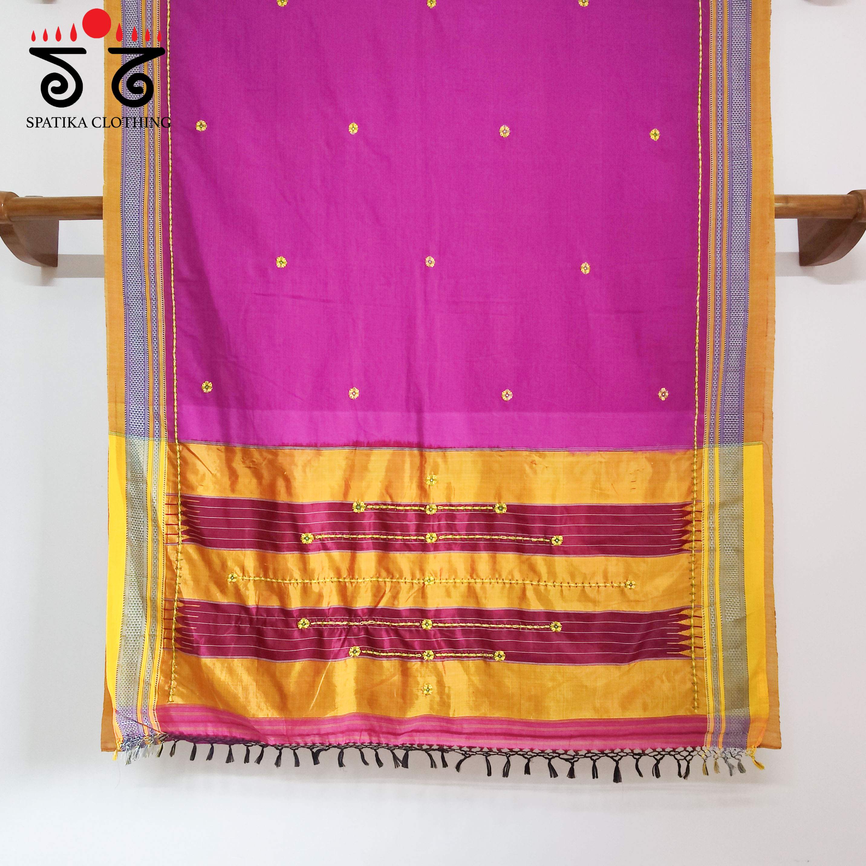 Ilkal Hand-embroidered Cotton Saree
