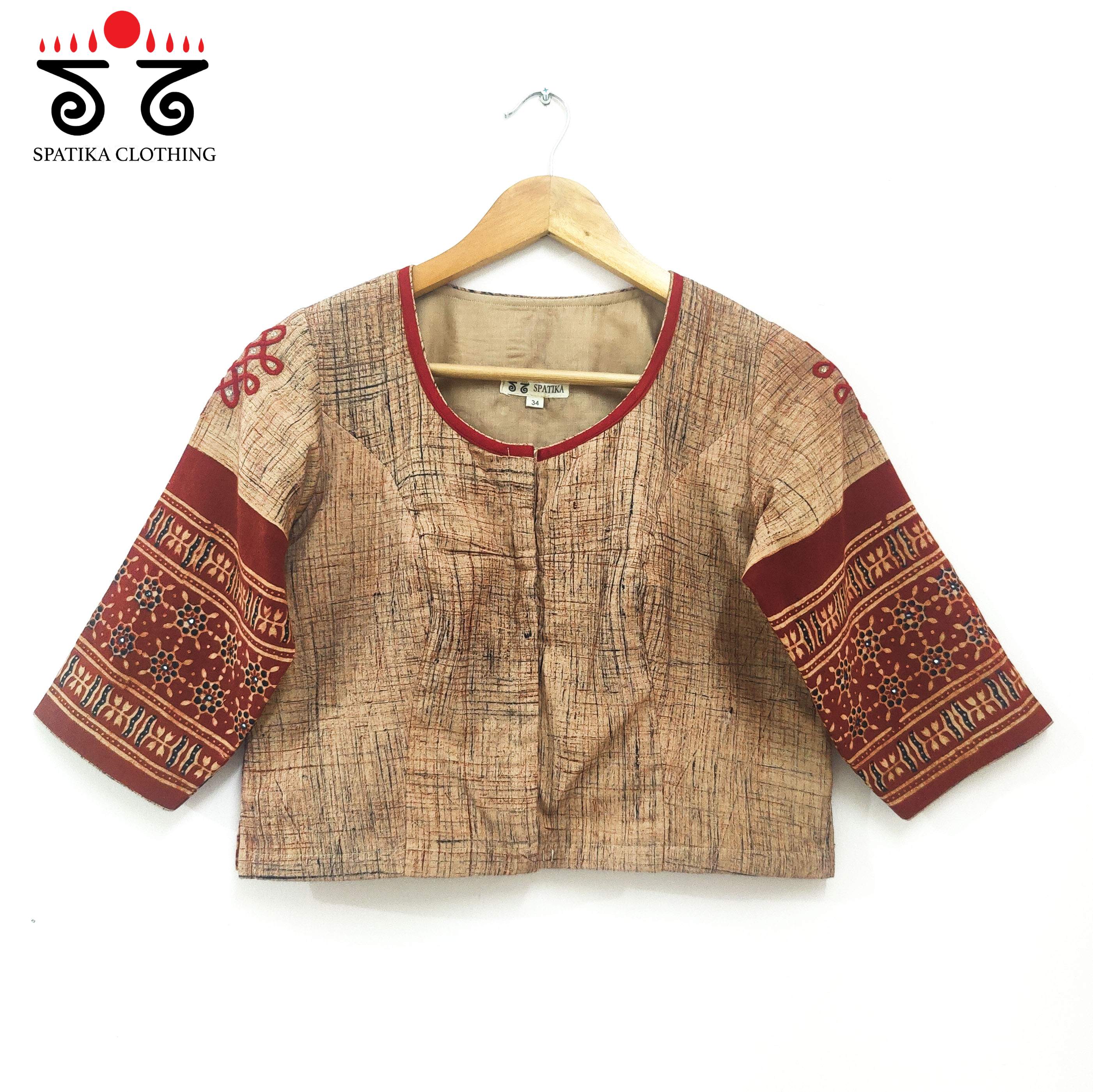 The Kolam Ajrak Long Blouse
